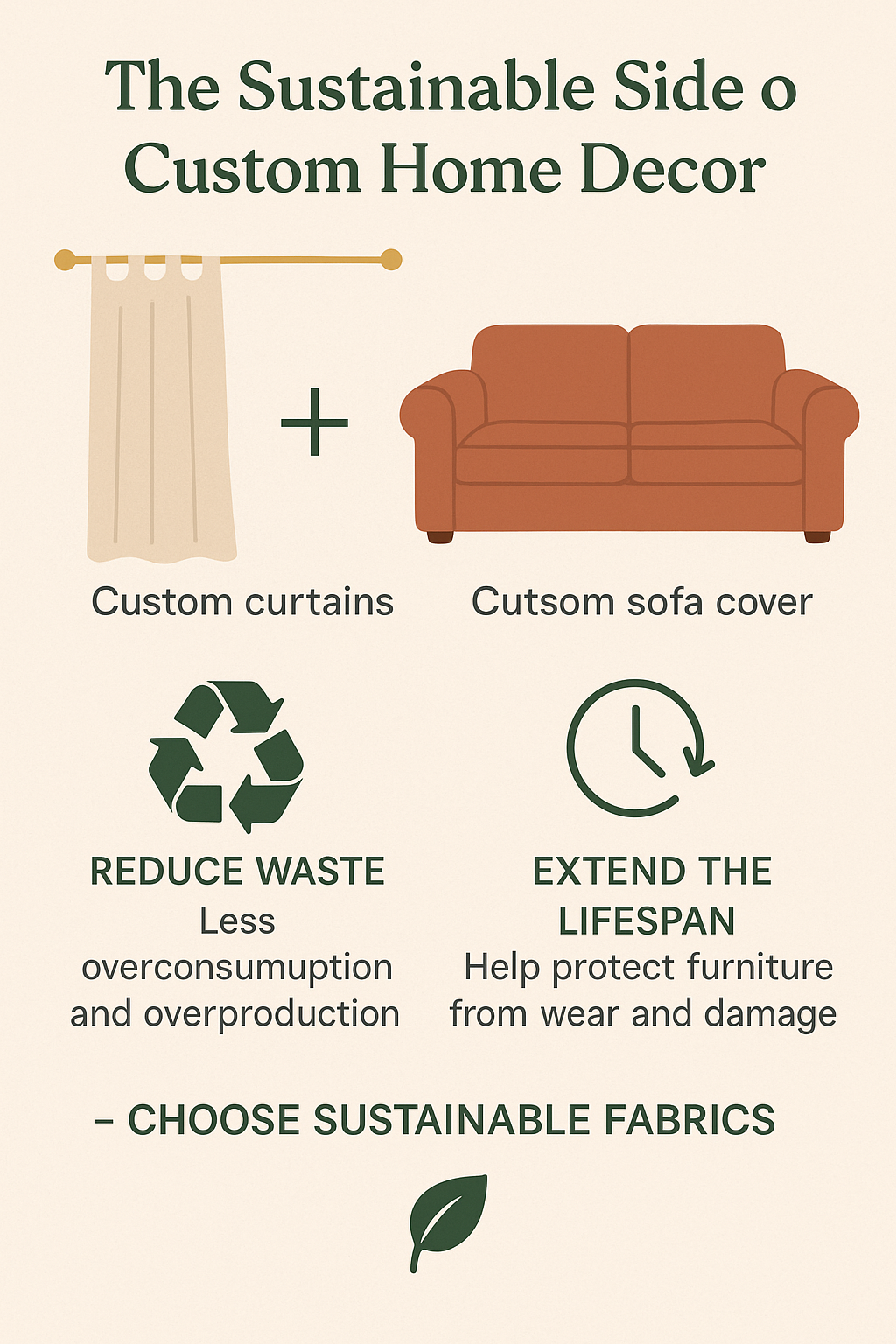 The Sustainable Side of Custom Home Decor: How Curtains and Sofa Covers Help Reduce Waste