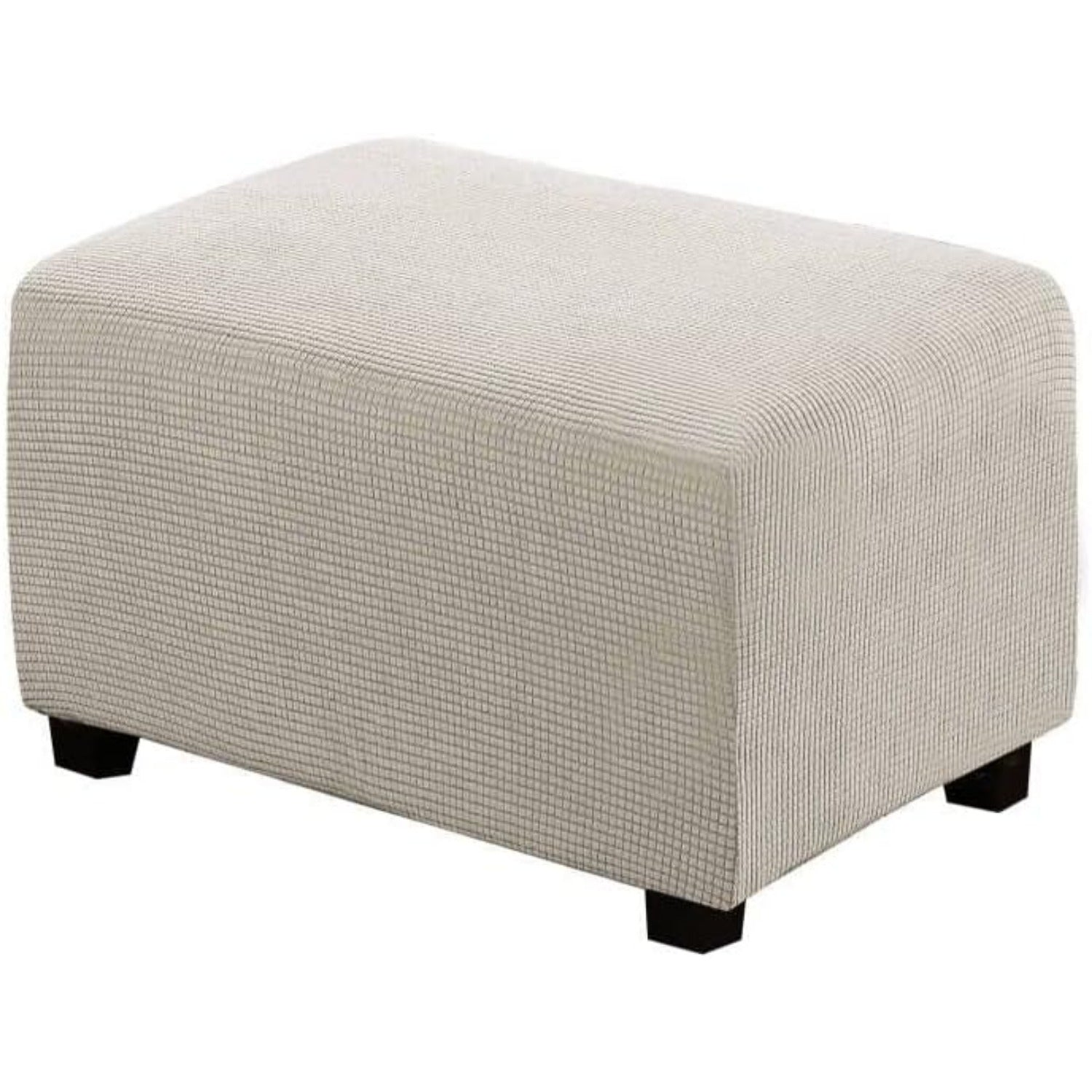 Ottoman Cover Slipcover Rectangle Fit Length Footrest Sofa Slipcovers Stool Cover