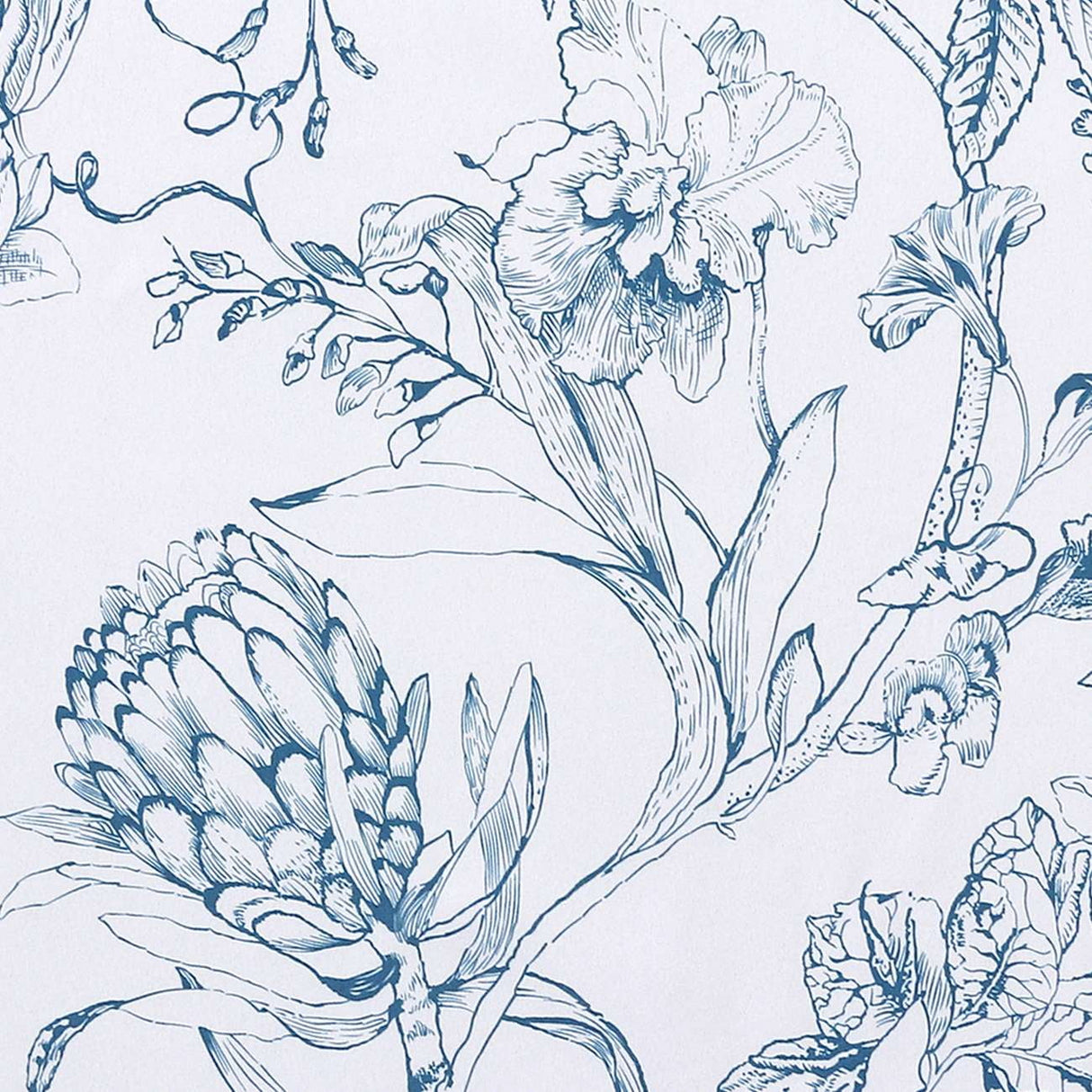 H.VERSAILTEX 100% Blackout Curtains Camellia Floral Printed Drapes Leah Floral Thermal Bedroom Curtains for Living room with Black Liner 2 Panels,52" x 96",Teal
