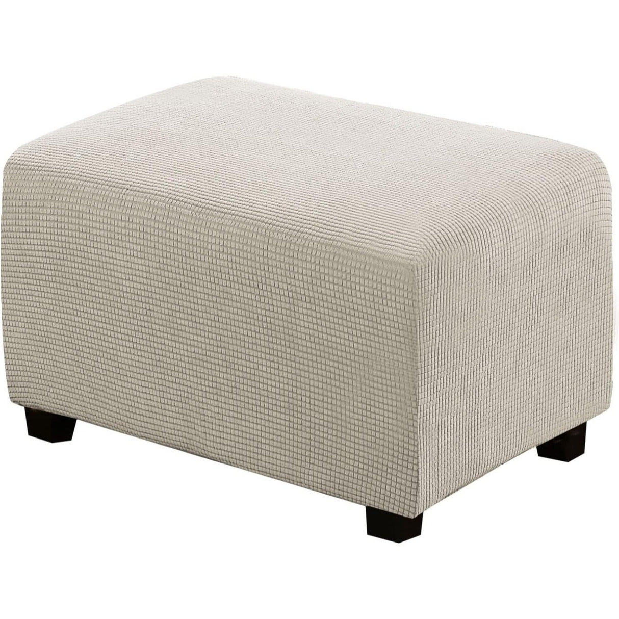 Ottoman Cover Slipcover Rectangle Fit Length Footrest Sofa Slipcovers Stool Cover