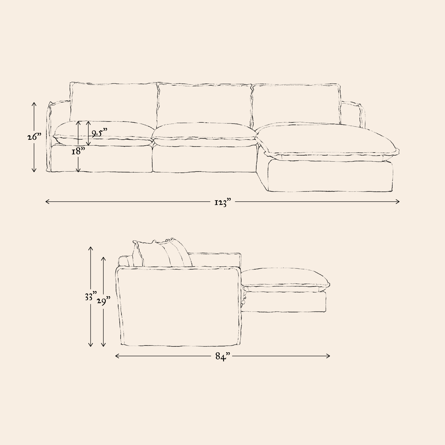 Custom sofa set (four-person recliner combination)