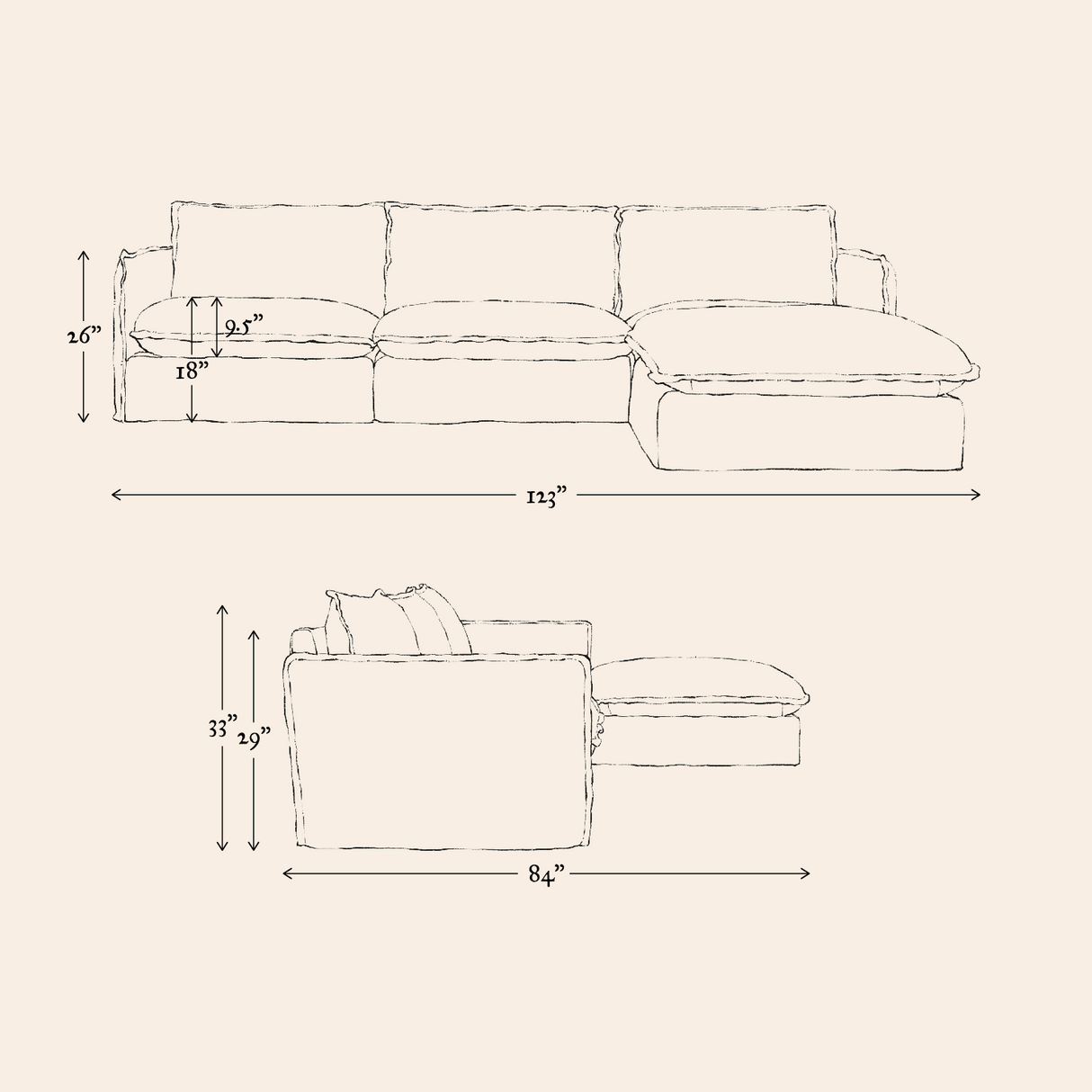 Custom sofa set (four-person recliner combination)