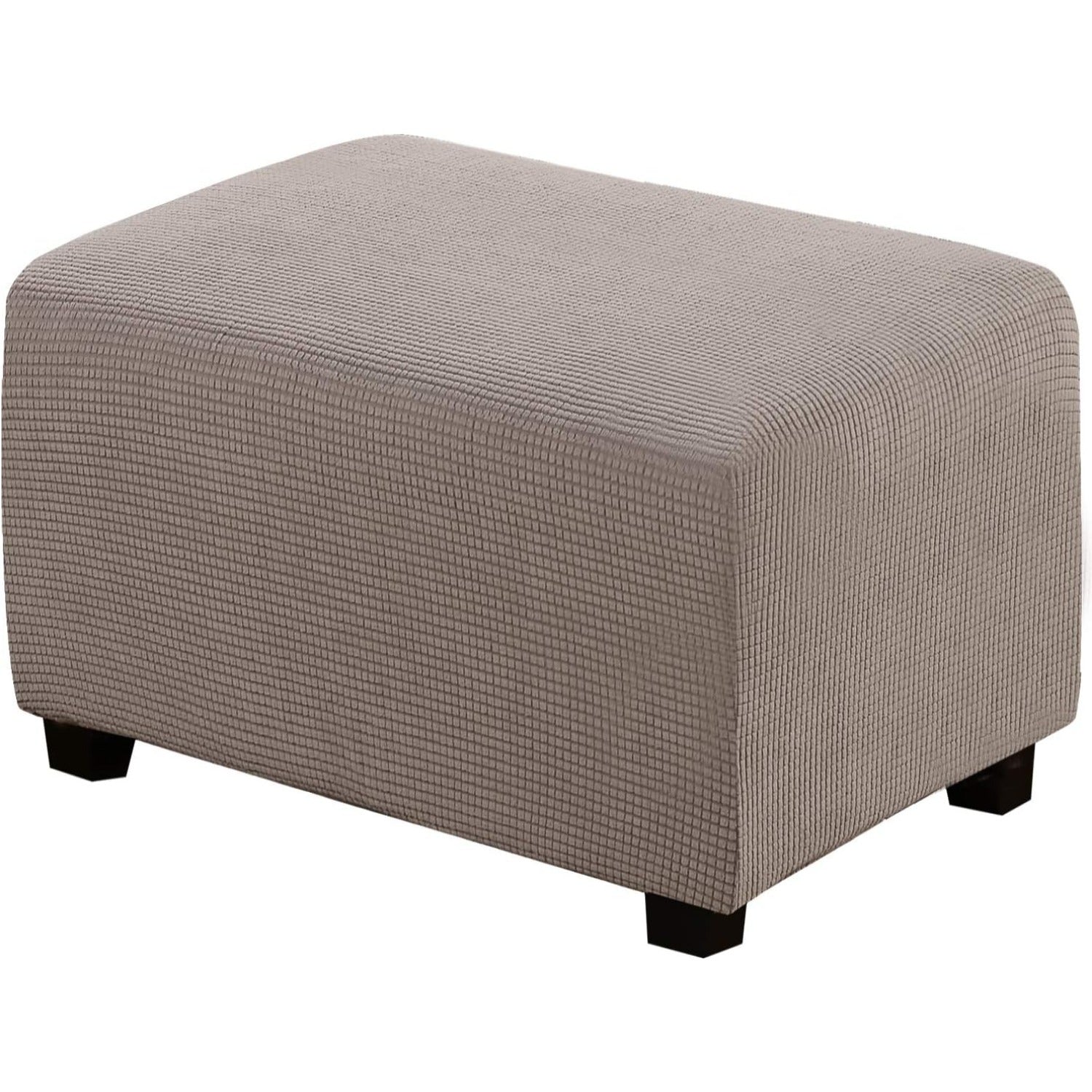 Ottoman Cover Slipcover Rectangle Fit Length Footrest Sofa Slipcovers Stool Cover