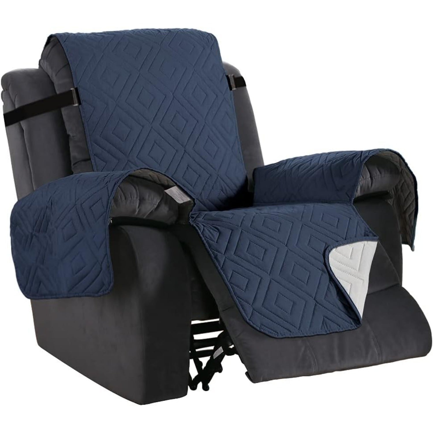 Reversible Furniture Protector Anti-Slip Water Resistant 2" Elastic Straps Couch Covers