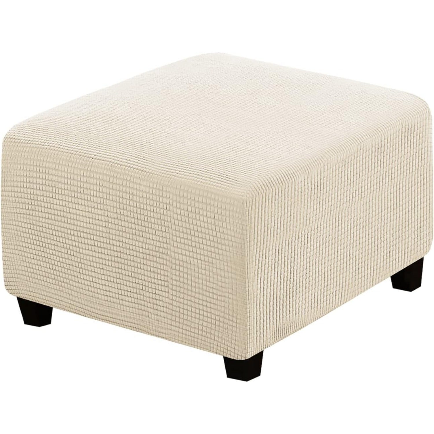 Ottoman Cover Slipcover Rectangle Fit Length Footrest Sofa Slipcovers Stool Cover