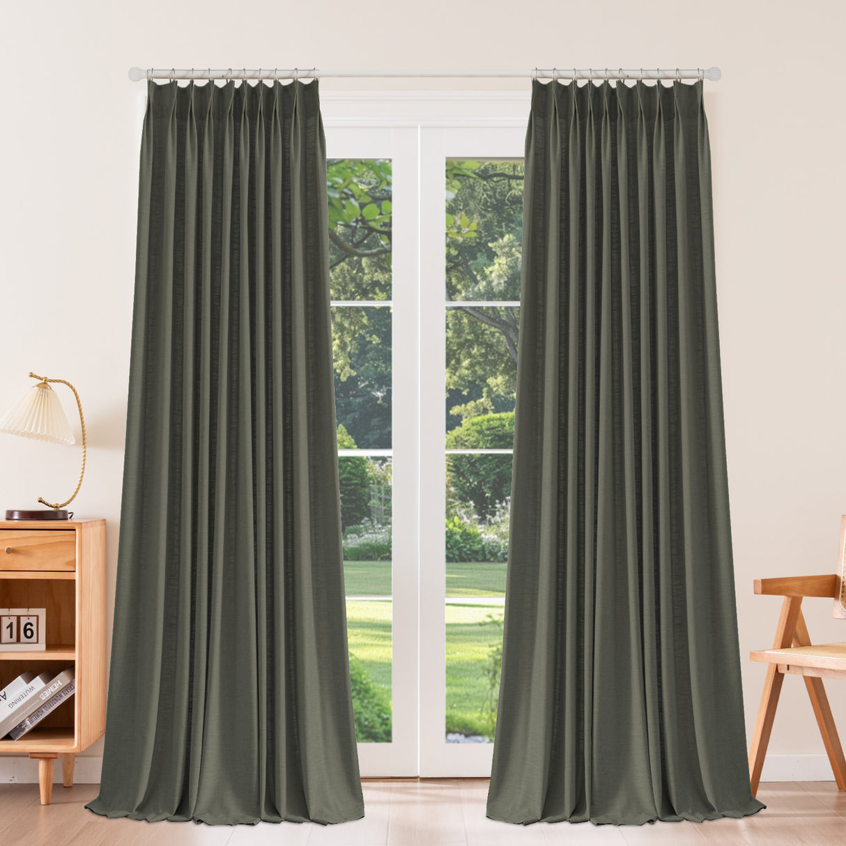 Caelis Heavyweight Cotton Blended Drapery Pleated