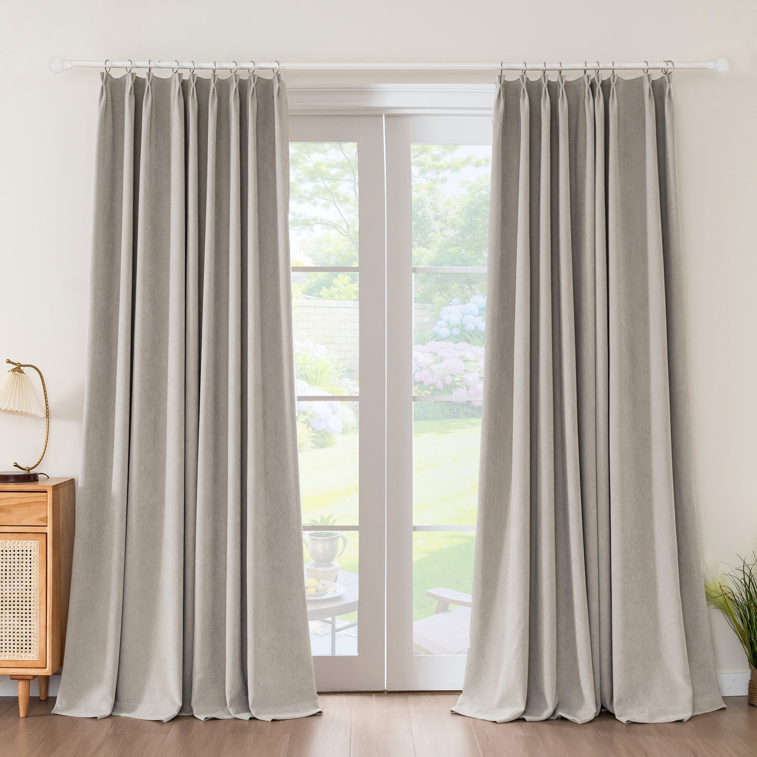 Lyssa Herringbone Custom Curtain Pleated