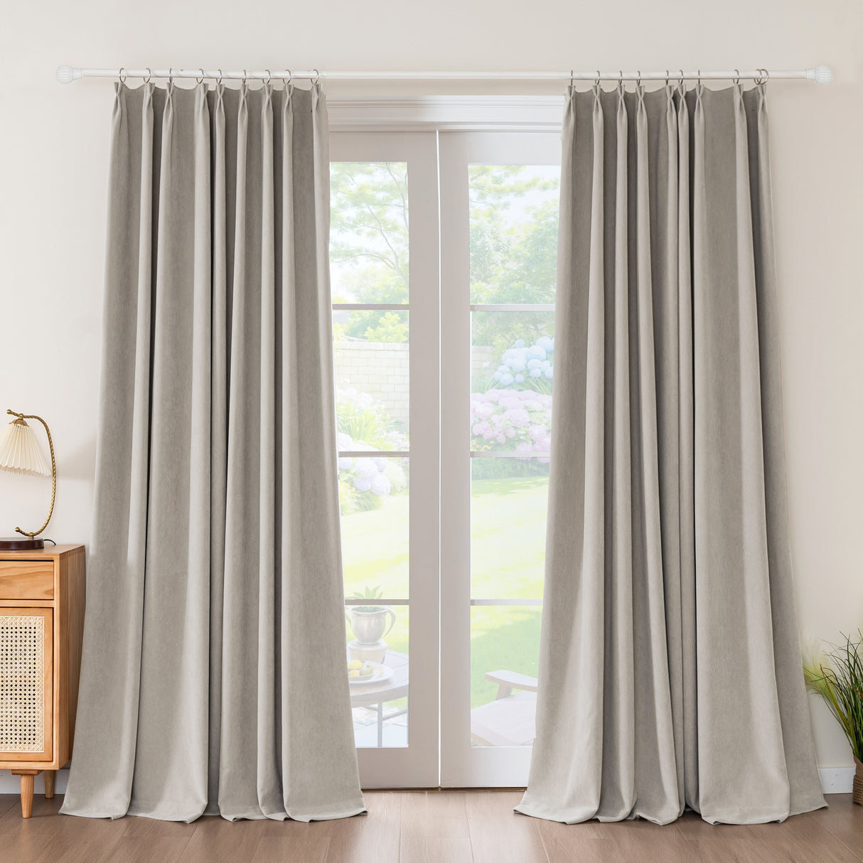 Lyssa Herringbone Custom Curtain Pleated