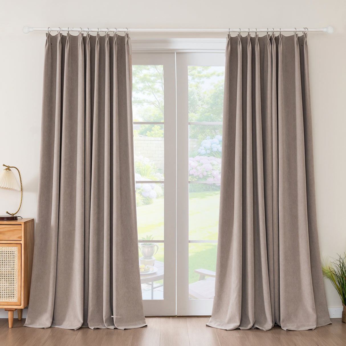 Lyssa Herringbone Custom Curtain Pleated