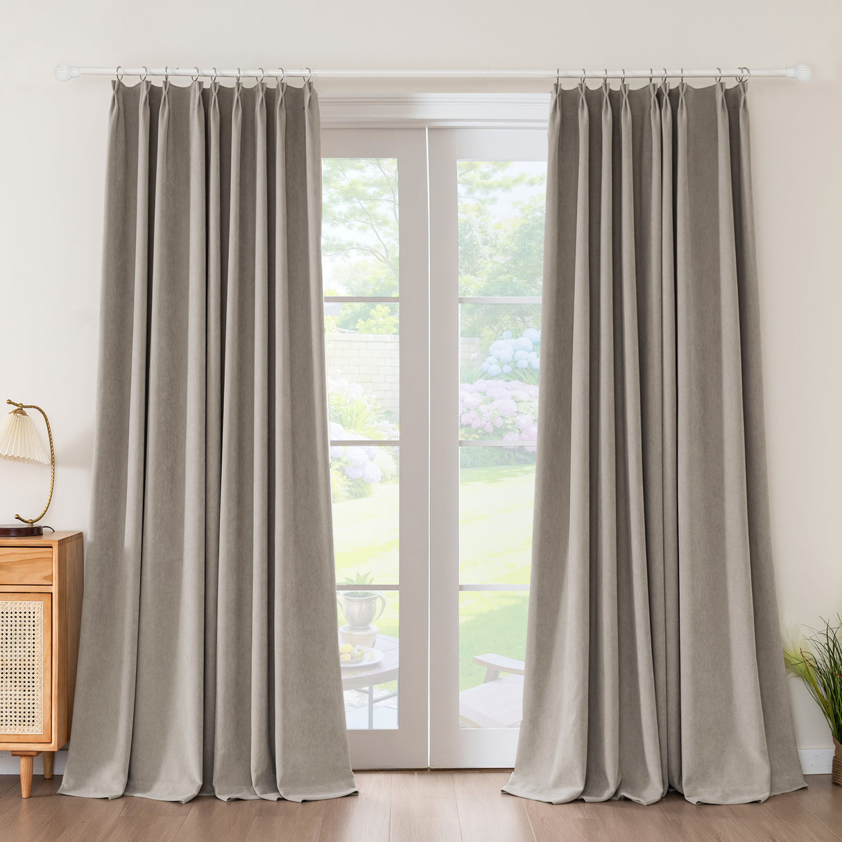 Lyssa Herringbone Custom Curtain Pleated