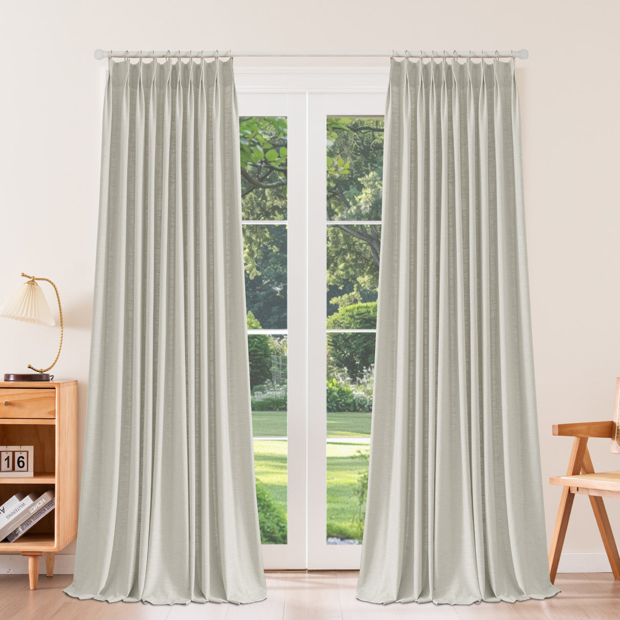 Caelis Heavyweight Cotton Blended Drapery Pleated