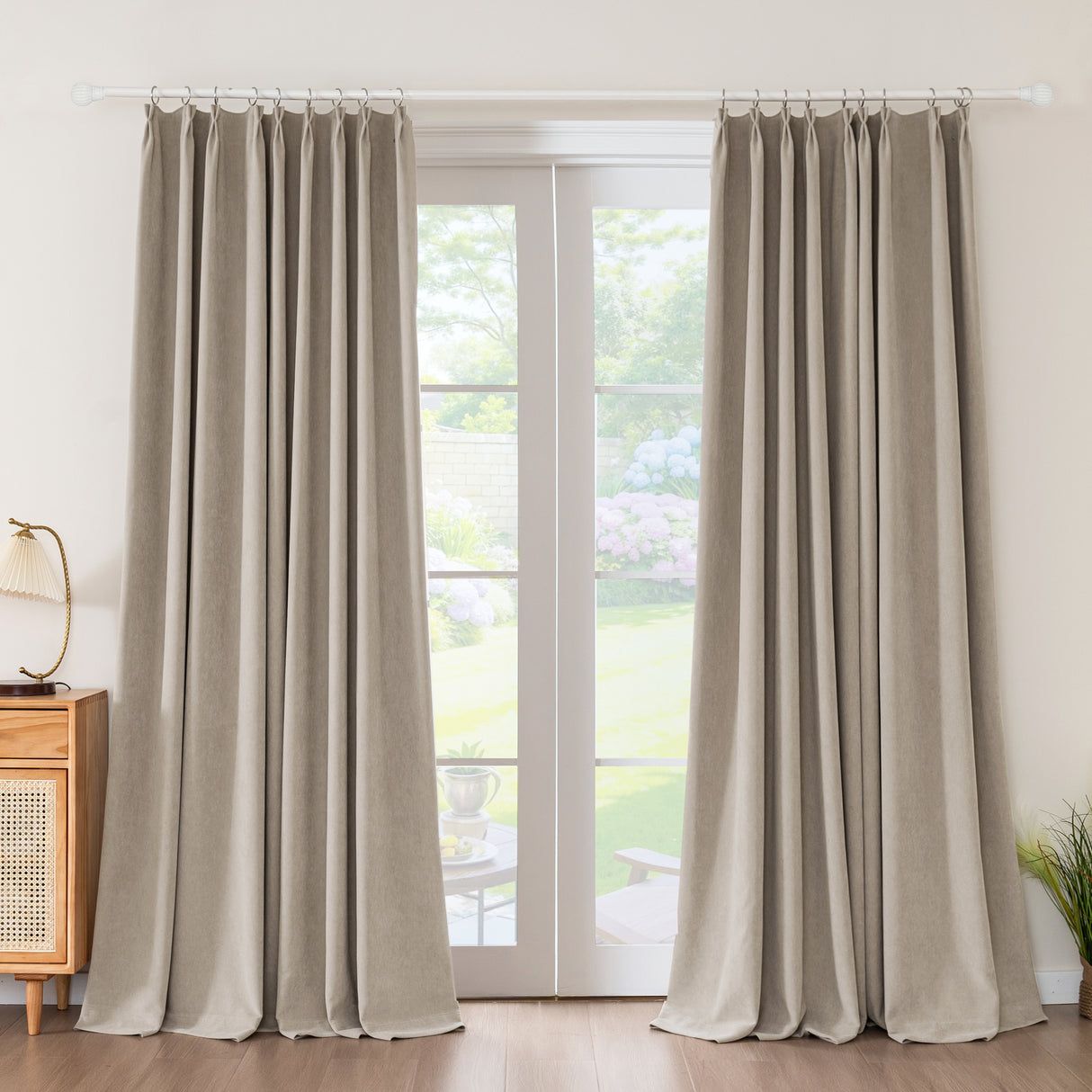 Lyssa Herringbone Custom Curtain Pleated