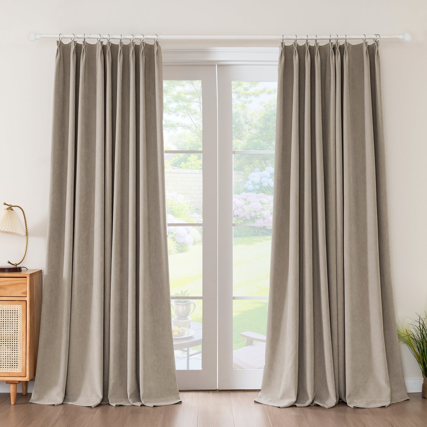 Lyssa Herringbone Custom Curtain Pleated