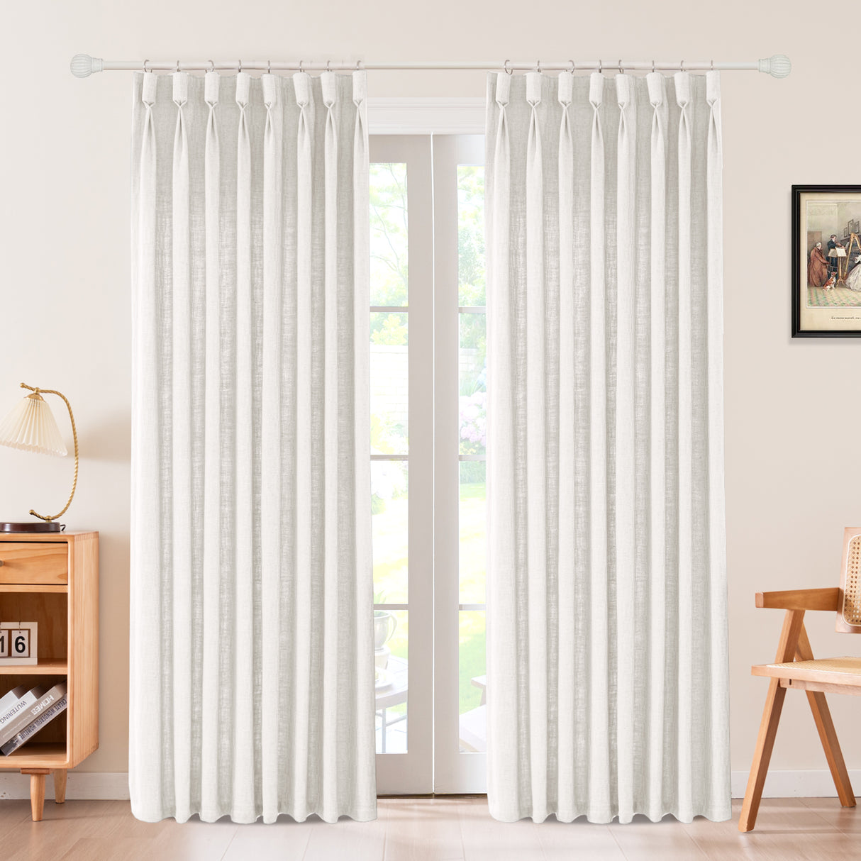 Draxis Stripe Texture Linen Blended Curtain