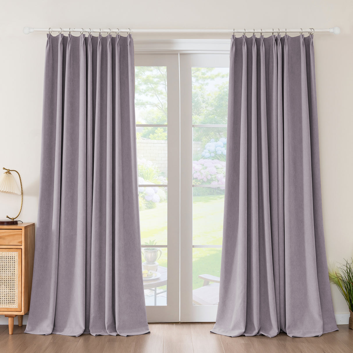 Lyssa Herringbone Custom Curtain Pleated