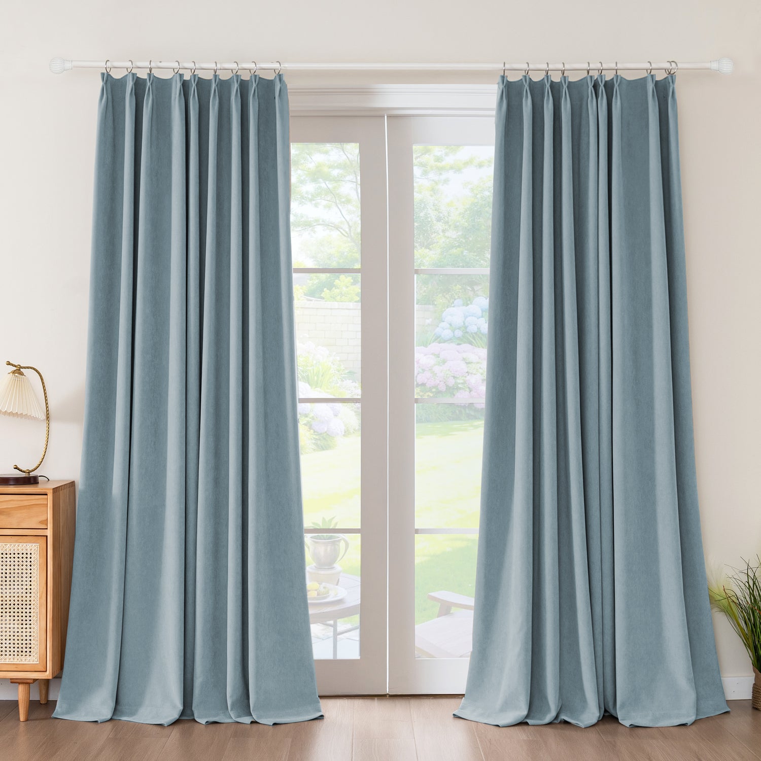 Lyssa Herringbone Custom Curtain Pleated