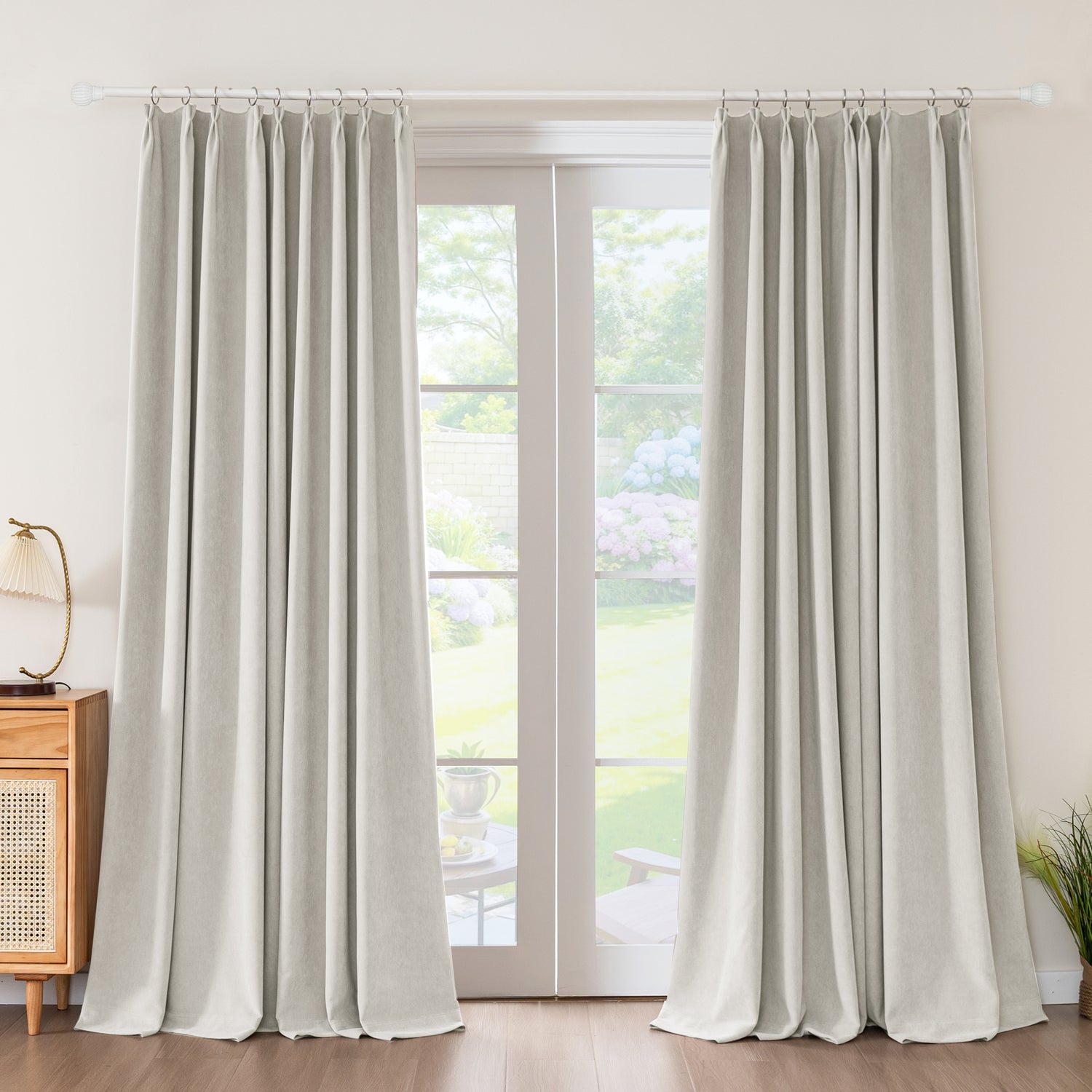Lyssa Herringbone Custom Curtain Pleated