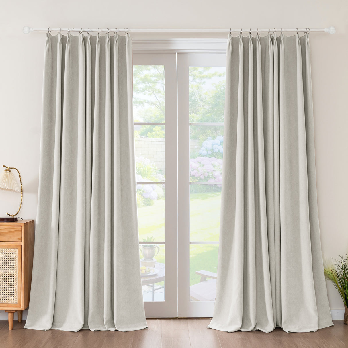 Lyssa Herringbone Custom Curtain Pleated