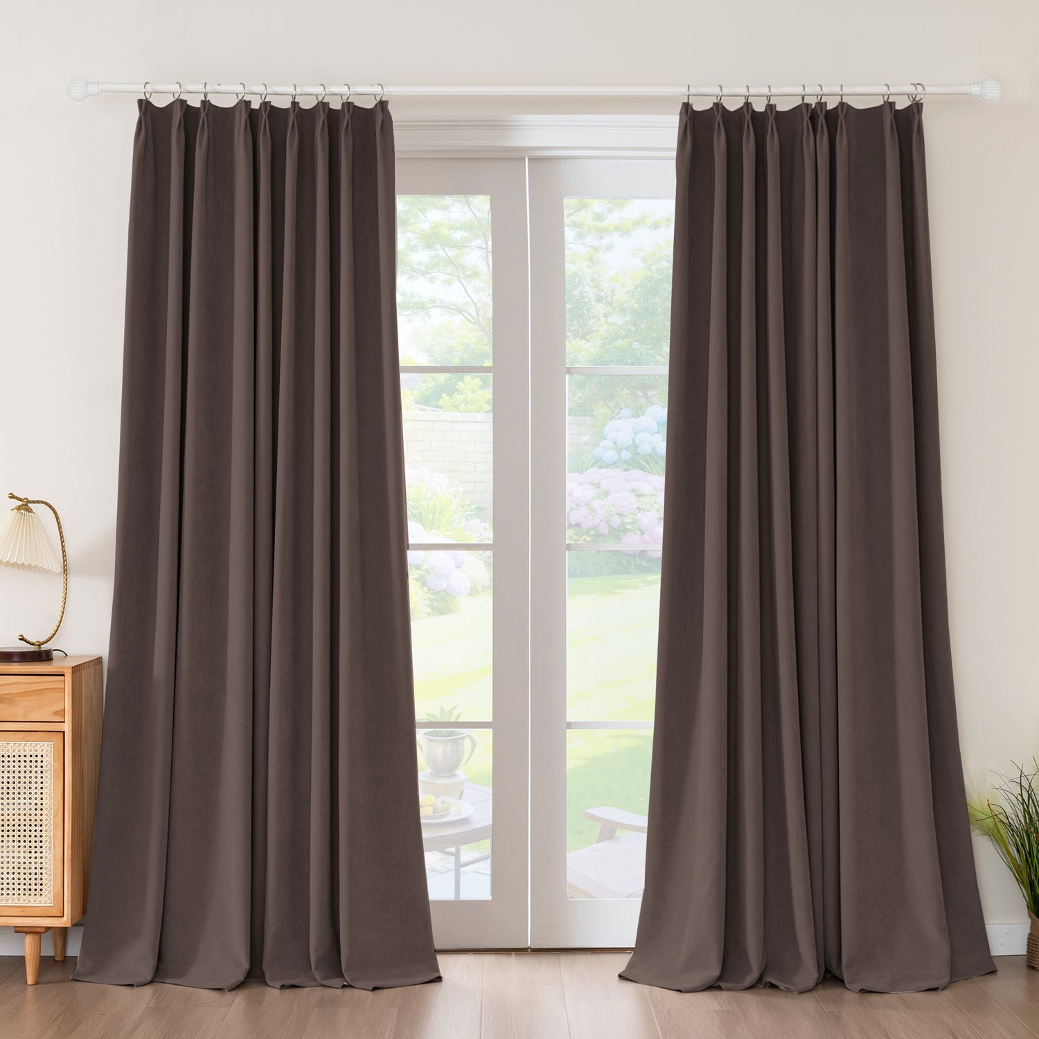 Lyssa Herringbone Custom Curtain Pleated