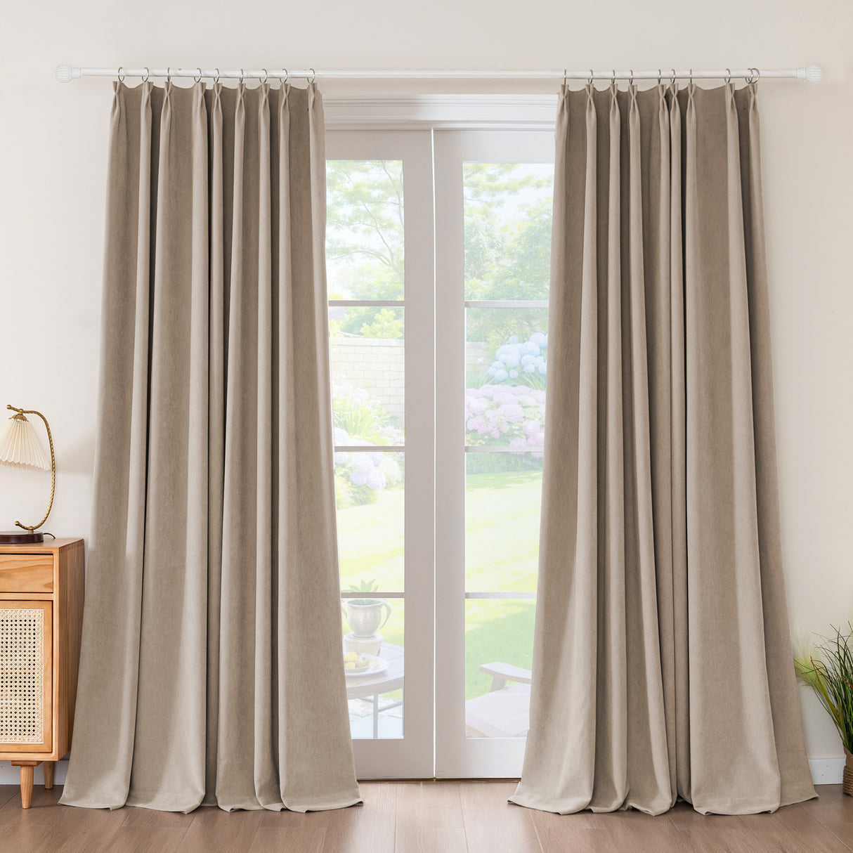 Lyssa Herringbone Custom Curtain Pleated