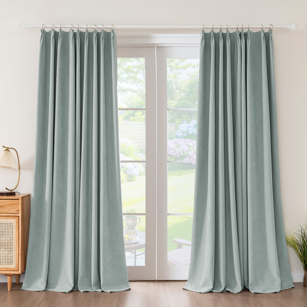 Lyssa Herringbone Custom Curtain Pleated