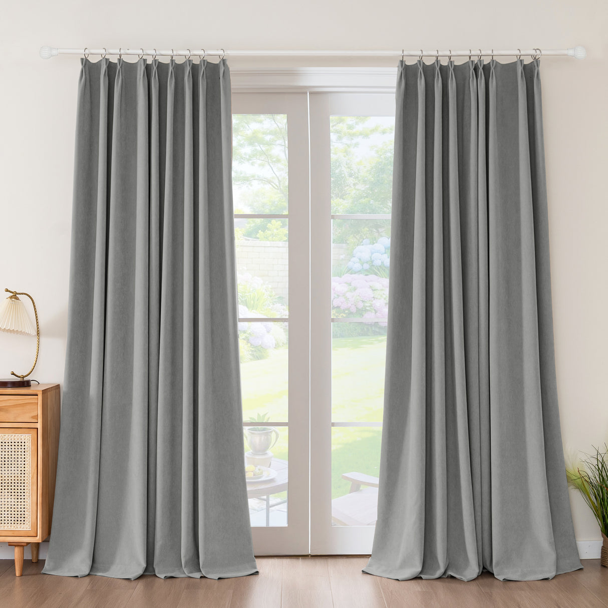 Lyssa Herringbone Custom Curtain Pleated