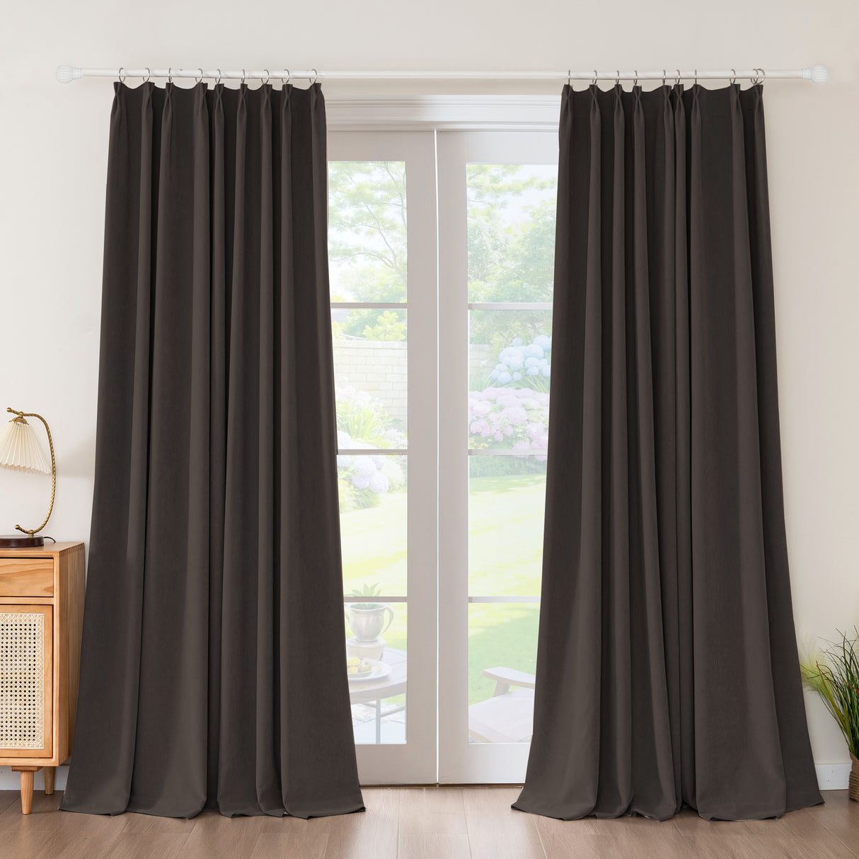 Lyssa Herringbone Custom Curtain Pleated