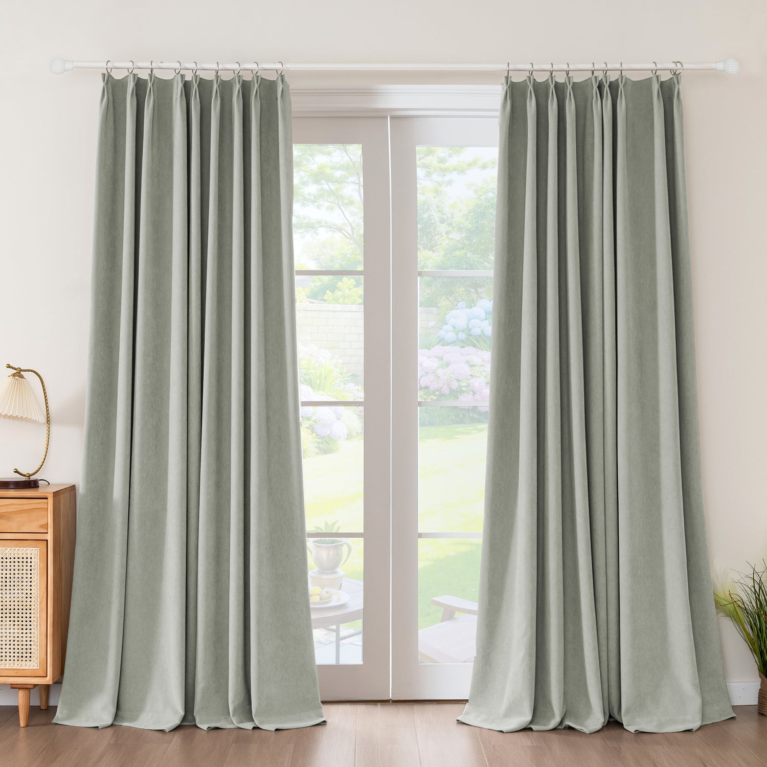 Lyssa Herringbone Custom Curtain Pleated