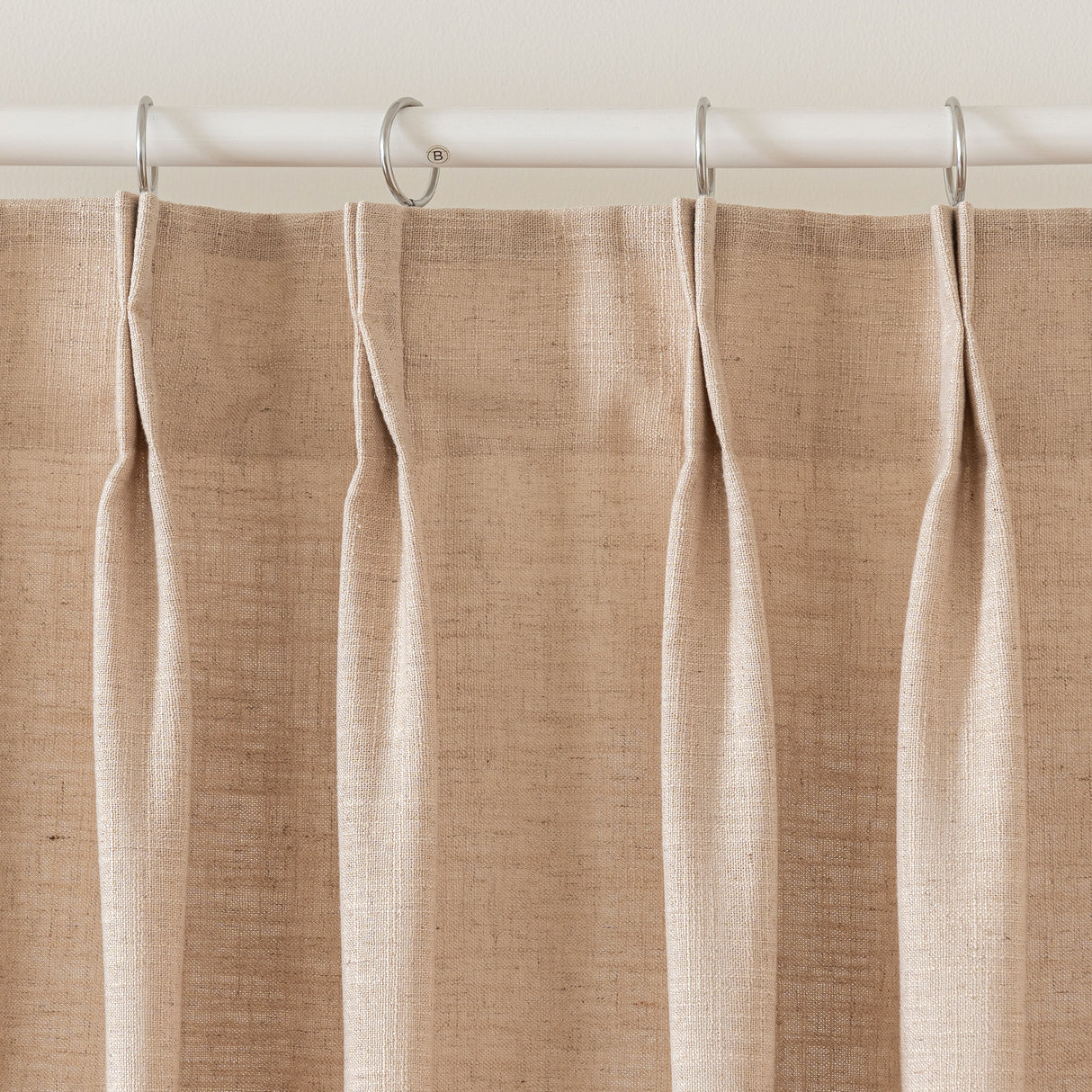Aurevia Textured Linen Cotton Blend Curtain Pleated