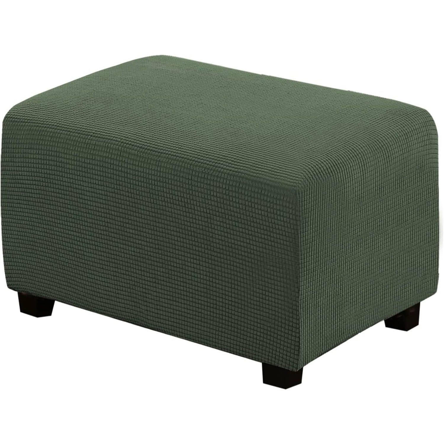 Ottoman Cover Slipcover Rectangle Fit Length Footrest Sofa Slipcovers Stool Cover