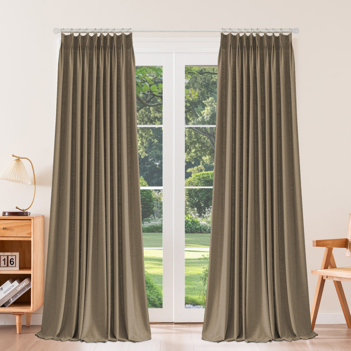 Caelis Heavyweight Cotton Blended Drapery Pleated