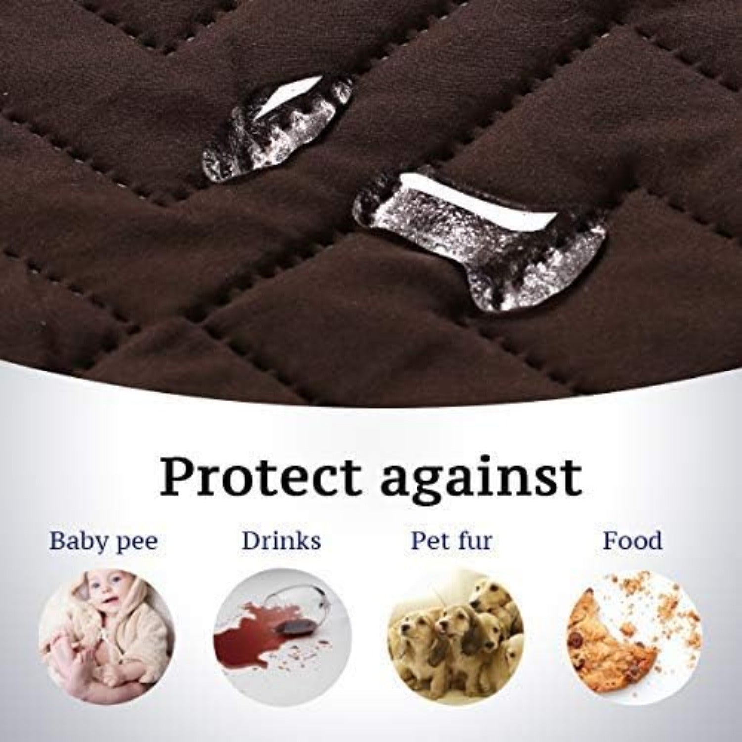Reversible Furniture Protector Anti-Slip Water Resistant 2" Elastic Straps Couch Covers