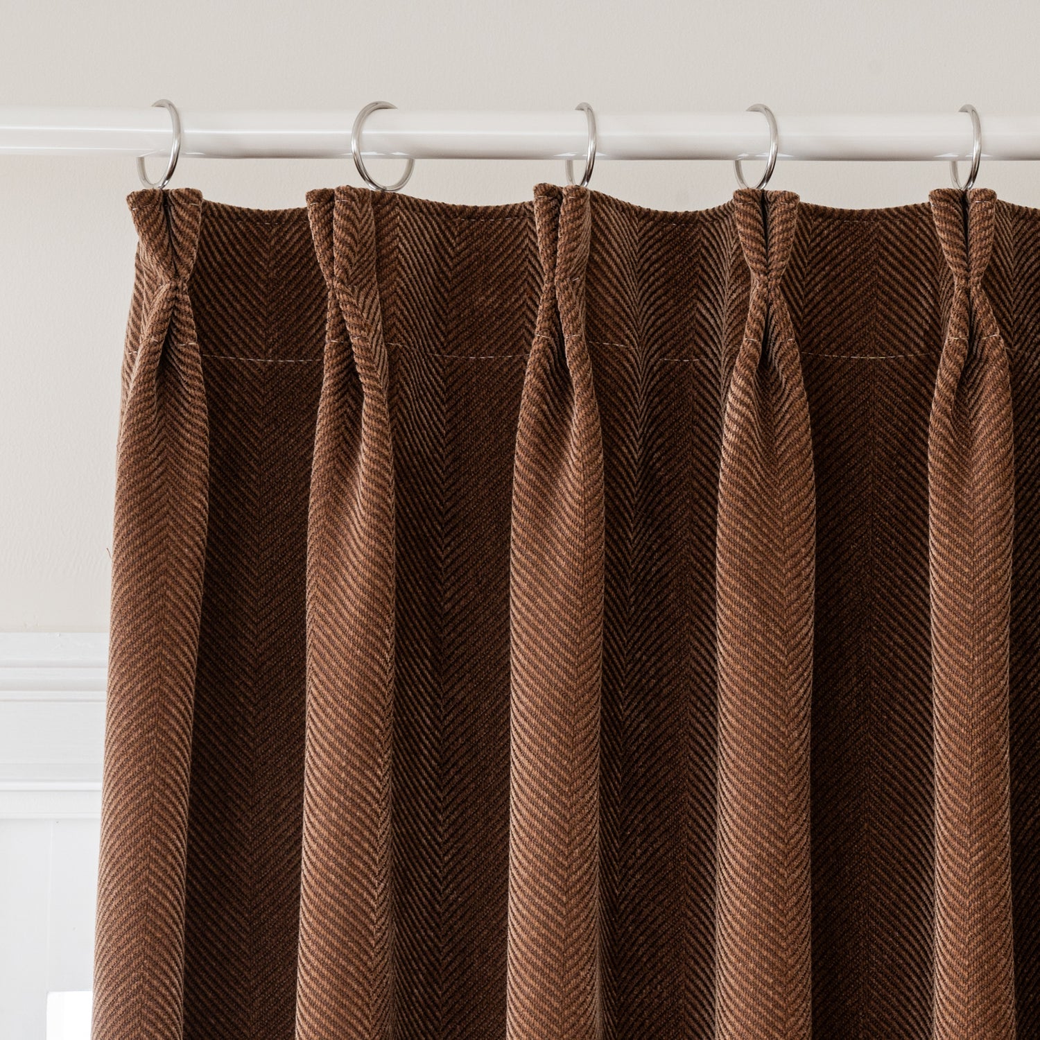 Sarella Diagonal Weave Blackout curtain Pleated