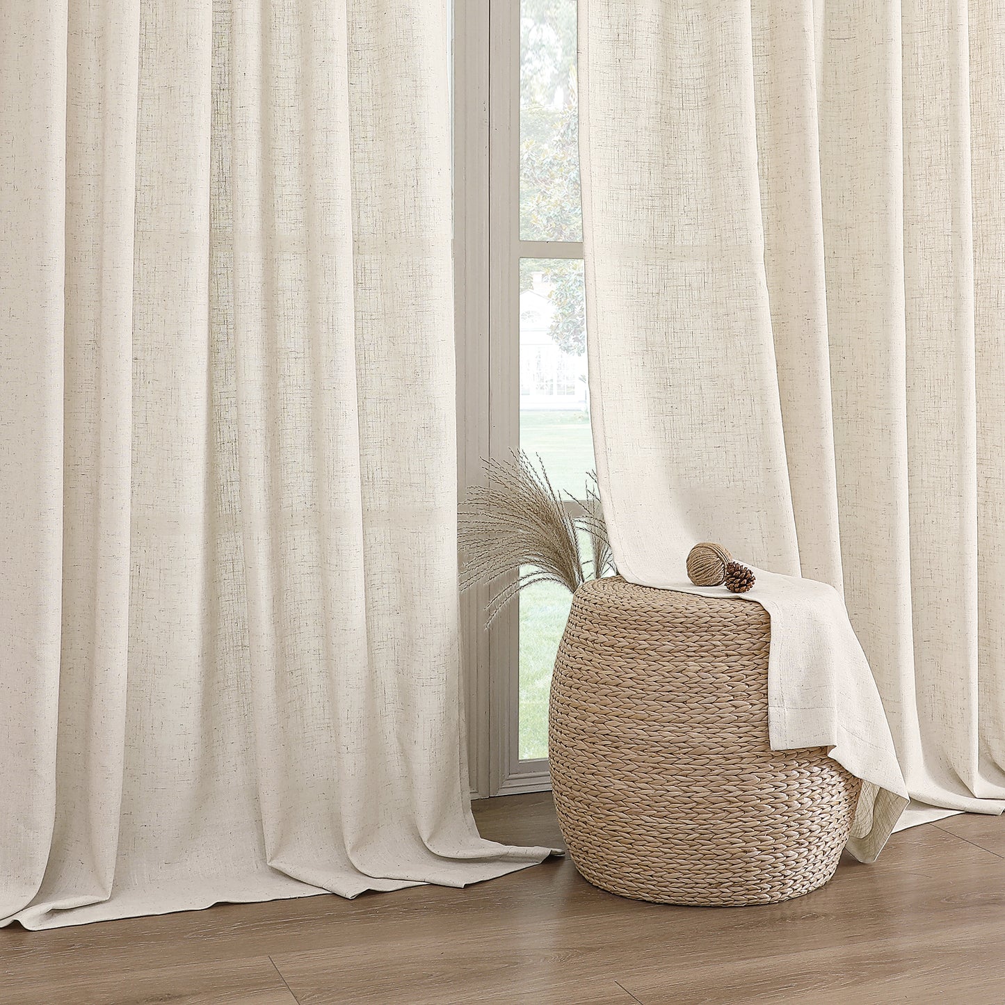 Rich Linen Privacy Curtains