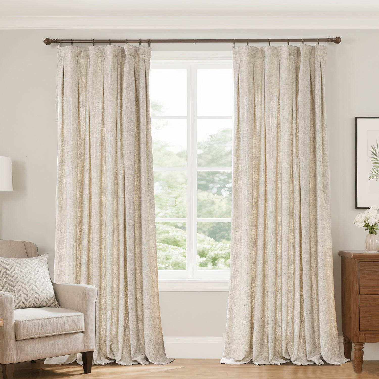 Marisel Faux LInen Heavyweight curtains