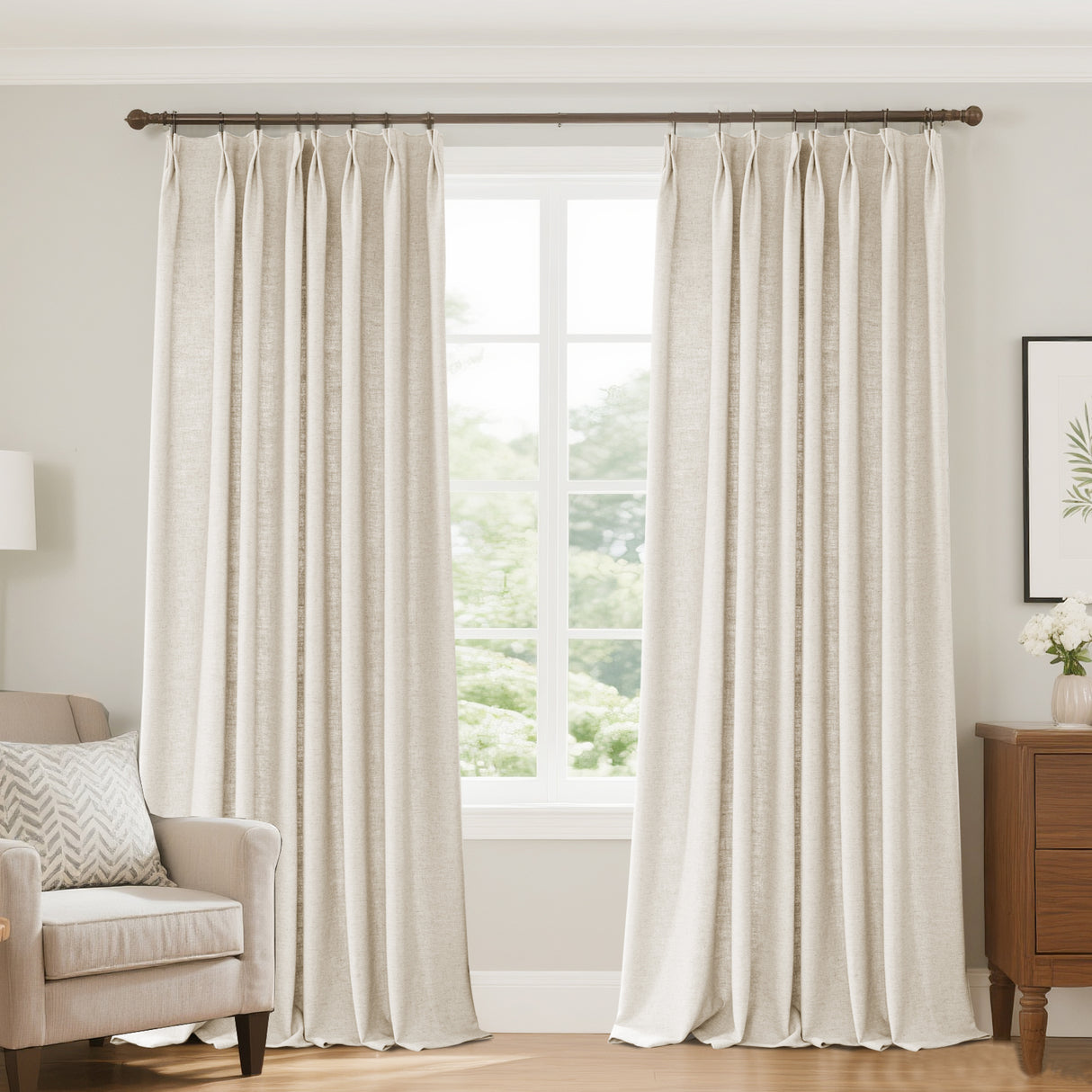 Draxis Textured Blended Linen Curtains