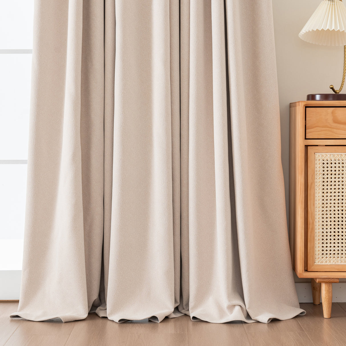 Zariel Pebbled Swirl Texture Velvet Curtain Pleated