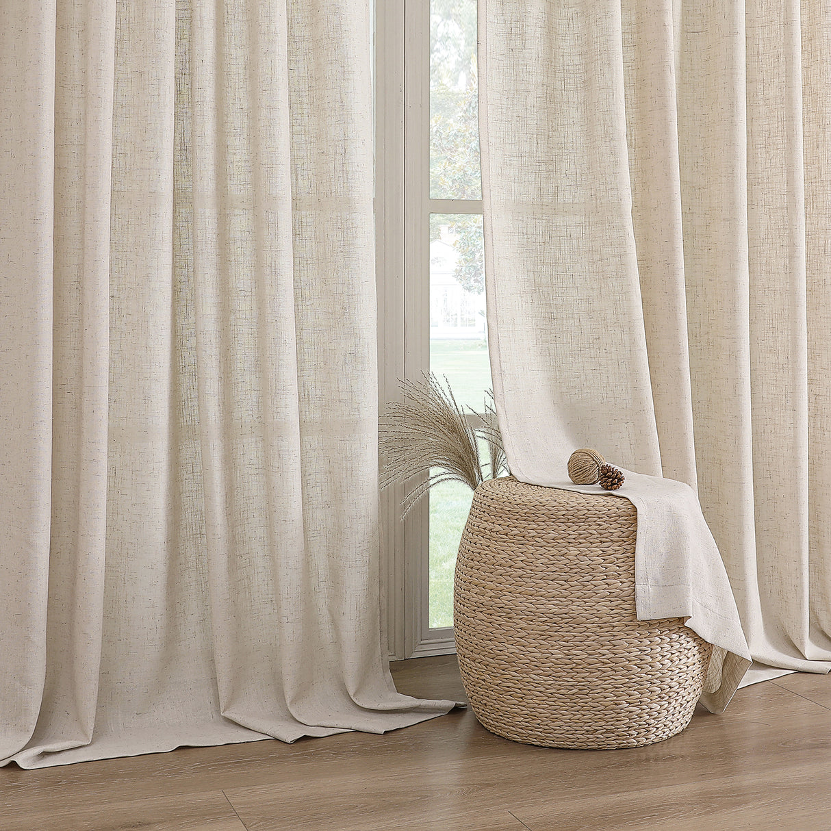 Aurevia Flowing Texture Linen Sheer curtain