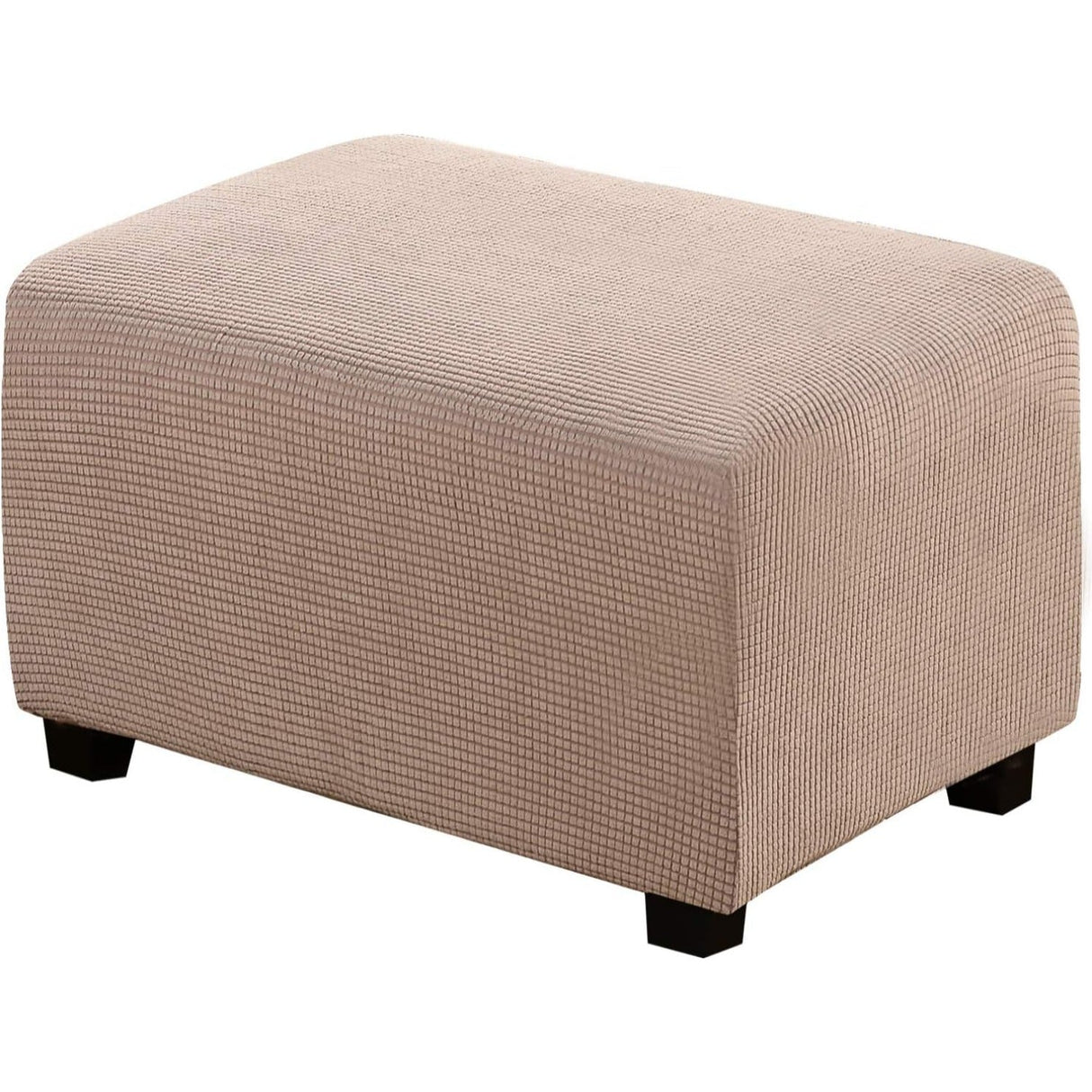Ottoman Cover Slipcover Rectangle Fit Length Footrest Sofa Slipcovers Stool Cover