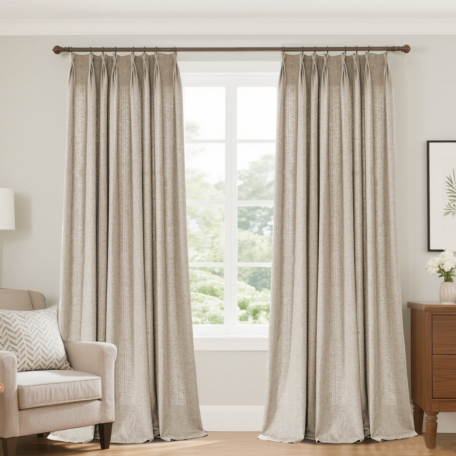 Marisel Subtle Texture Linen Custom Curtain