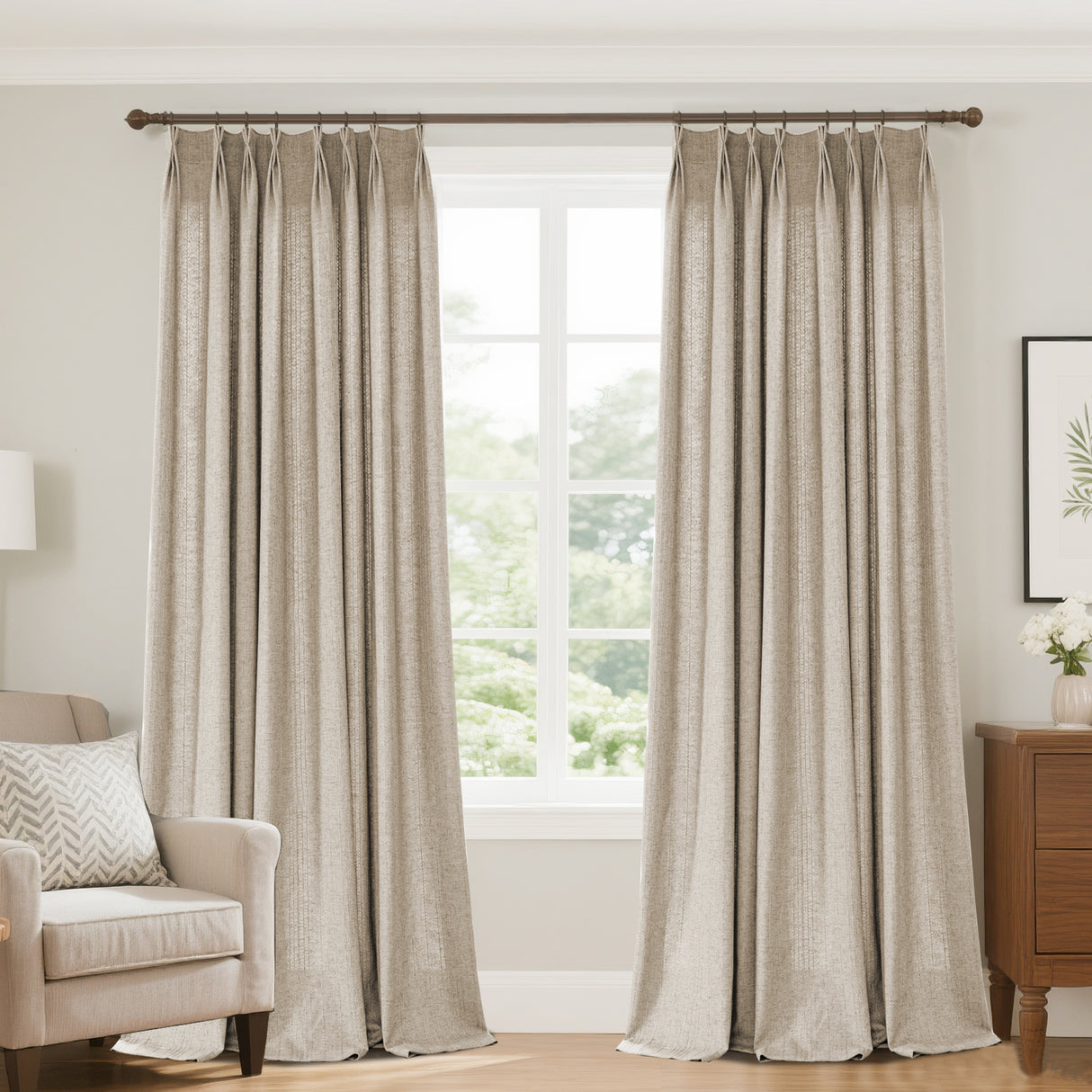 Marisel Subtle Texture Linen Custom Curtain