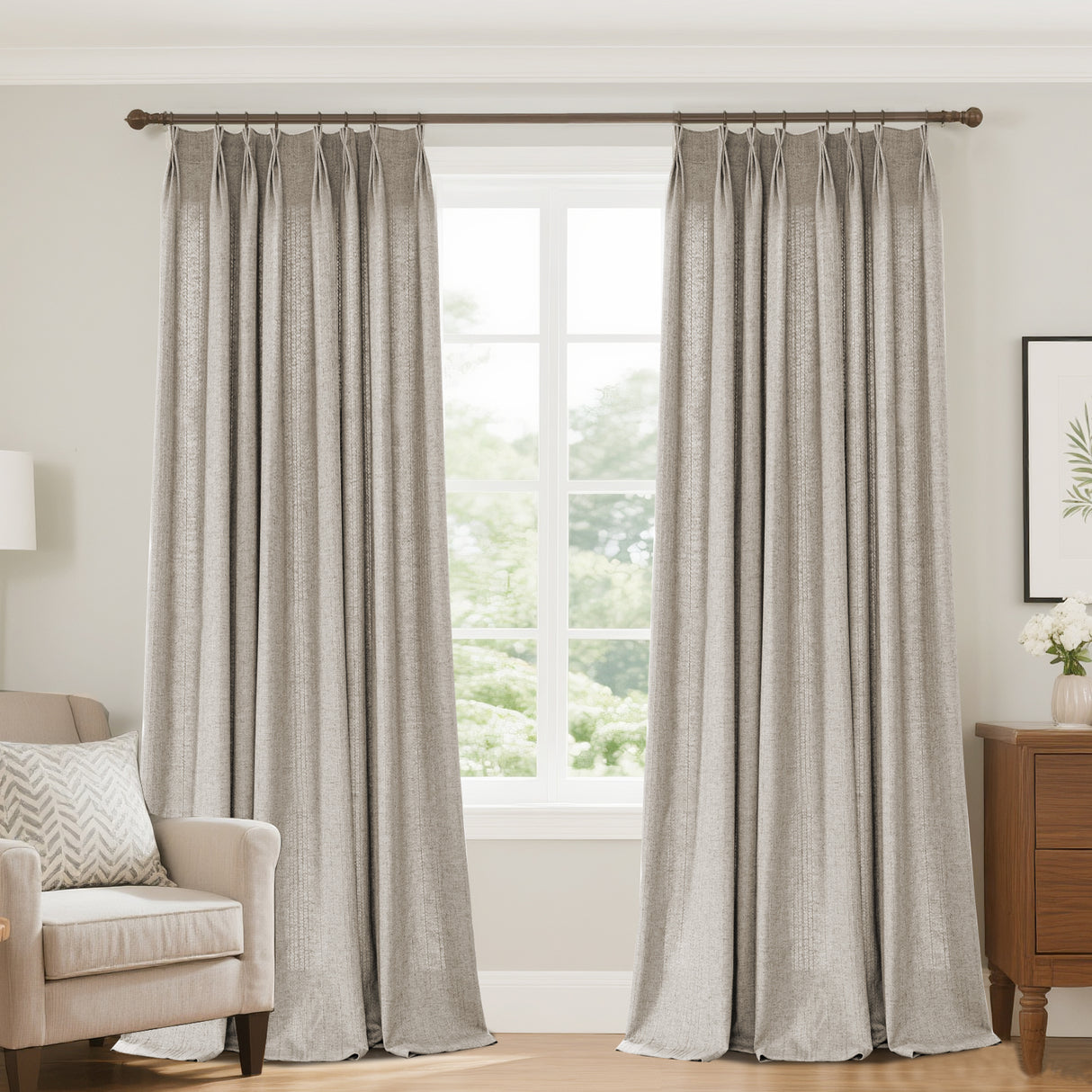 Marisel Subtle Texture Linen Custom Curtain