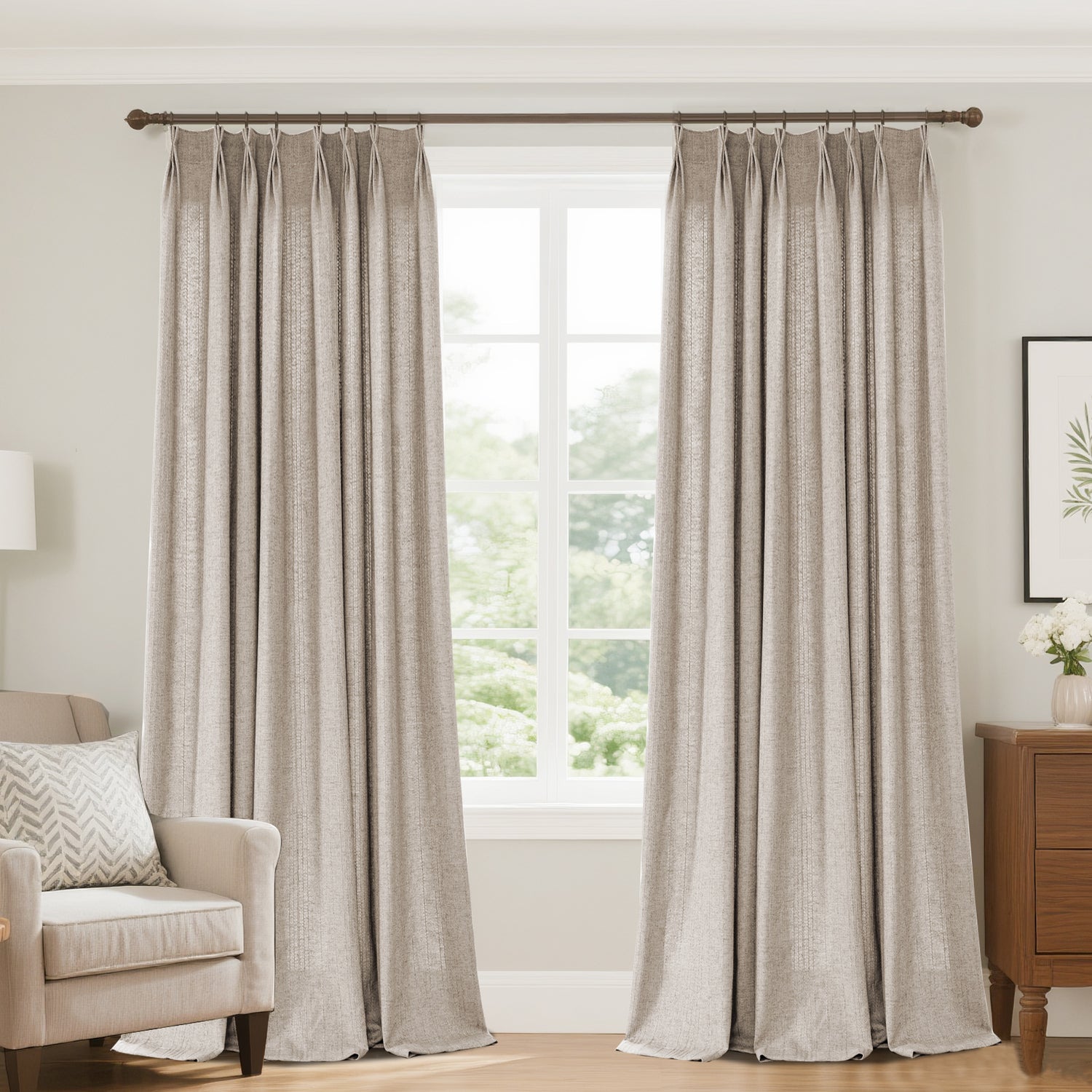 Marisel Subtle Texture Linen Custom Curtain