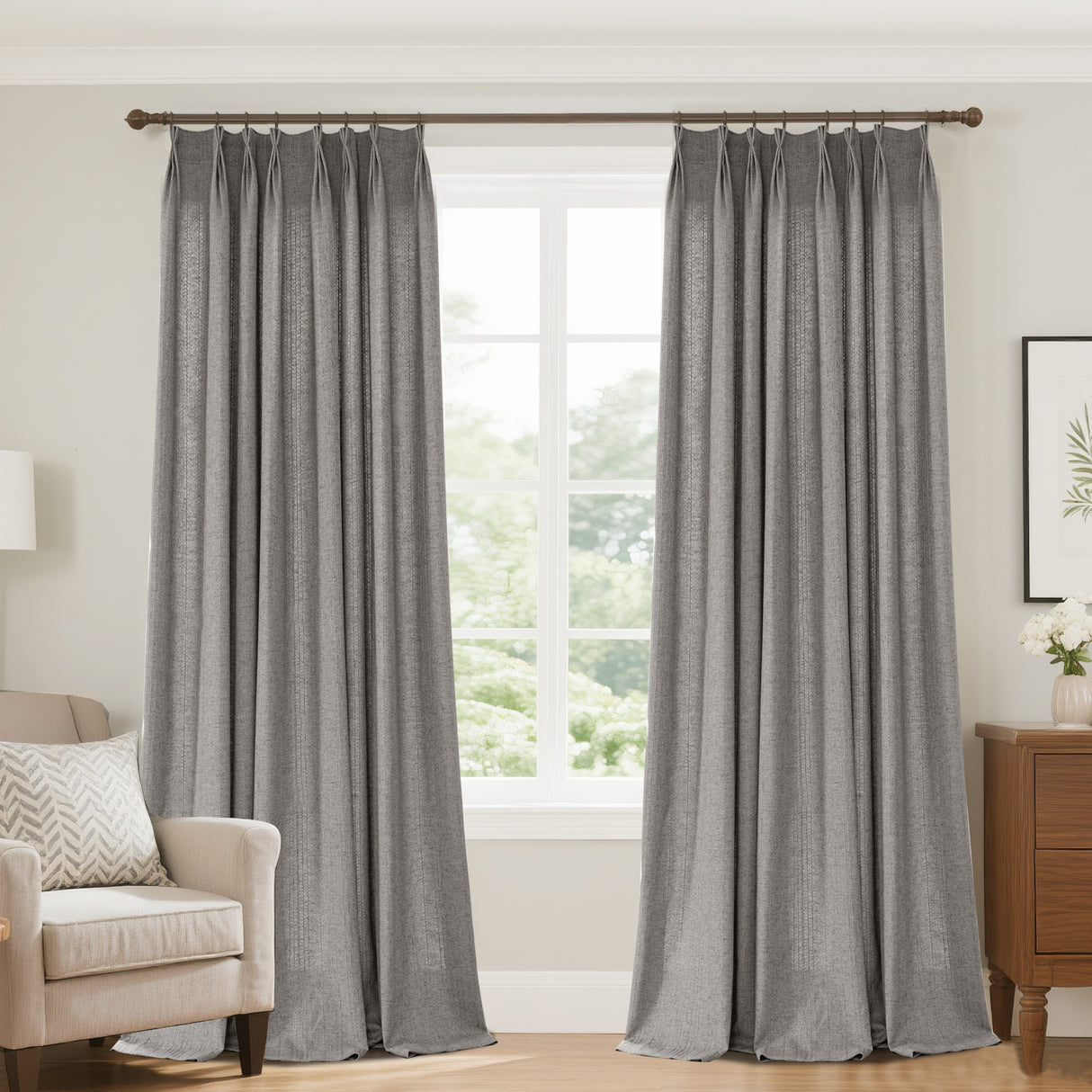 Marisel Subtle Texture Linen Custom Curtain