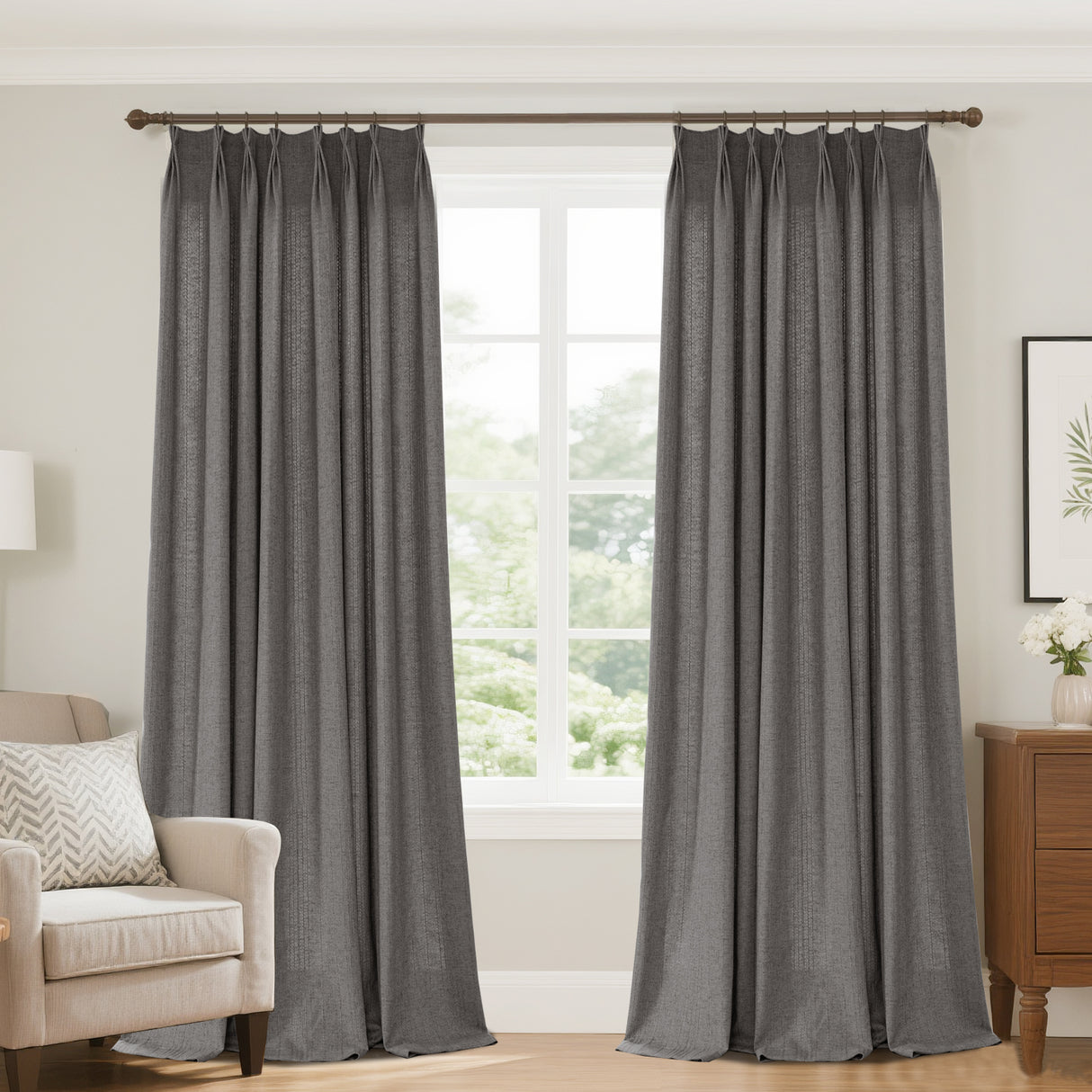 Marisel Subtle Texture Linen Custom Curtain