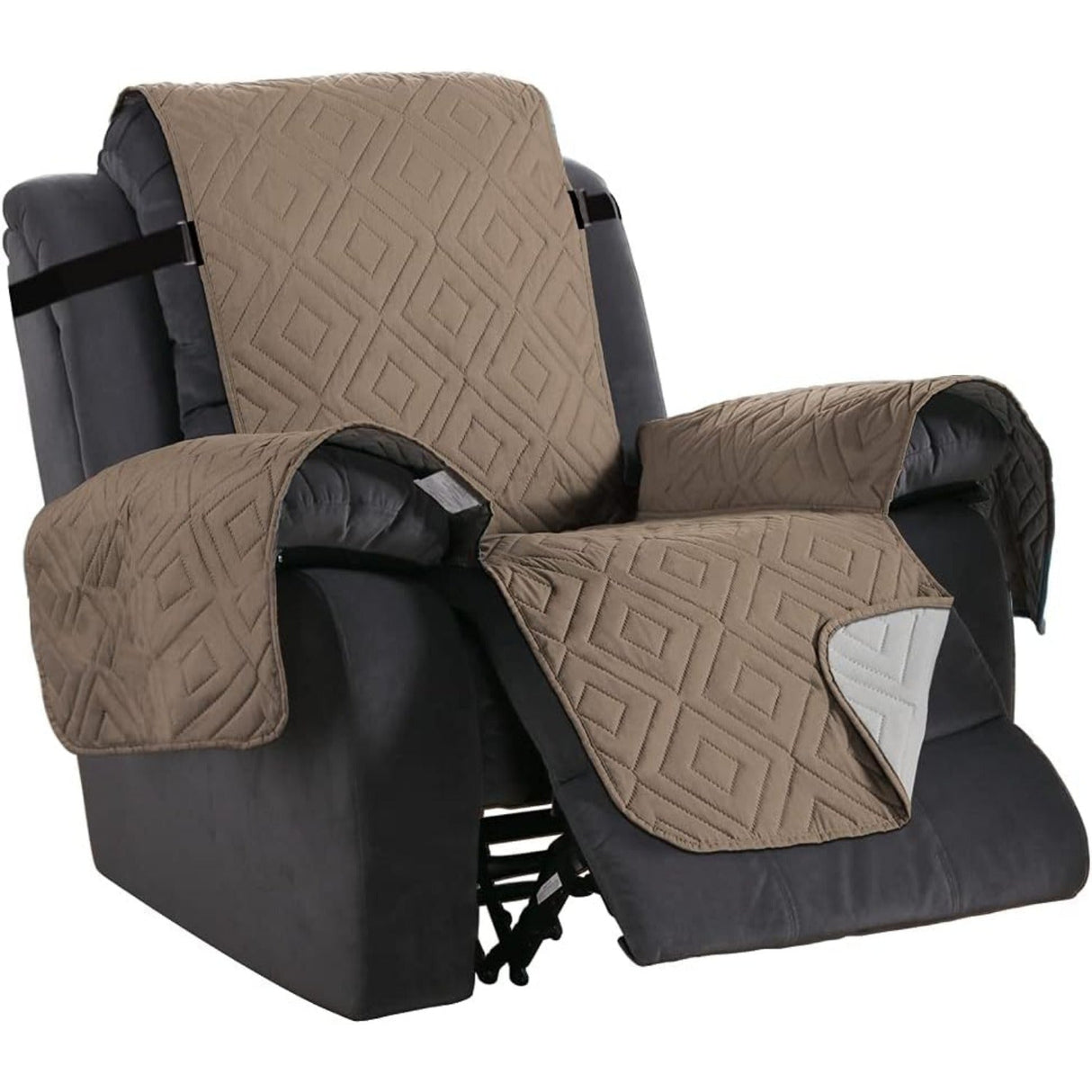 Reversible Furniture Protector Anti-Slip Water Resistant 2" Elastic Straps Couch Covers