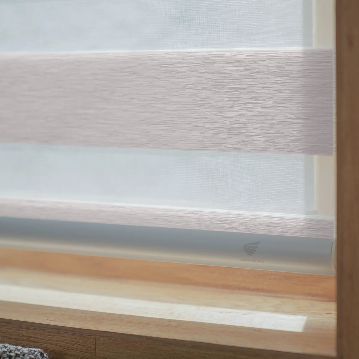 Motorized Zebra Shades 60% Blackout Translucent 75mm Eloise