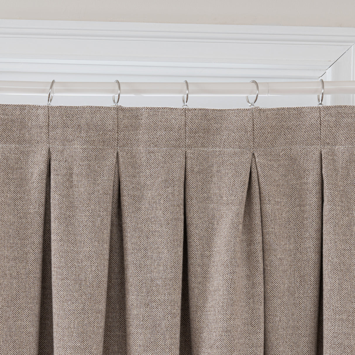 Avenna Woven Linen-like Texture Curtain Pleated