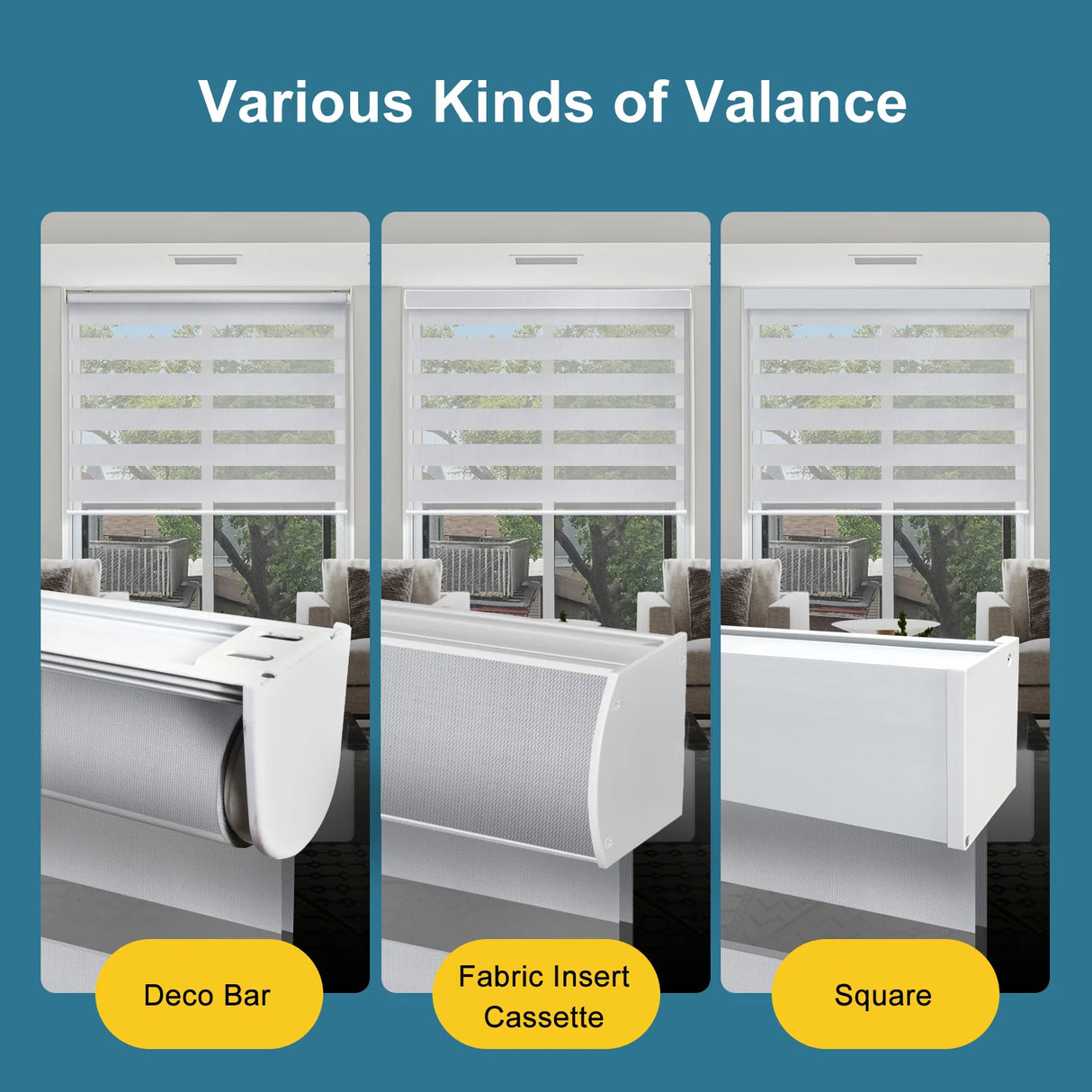 Motorized Zebra Shades 100% Blackout 95mm Chloris