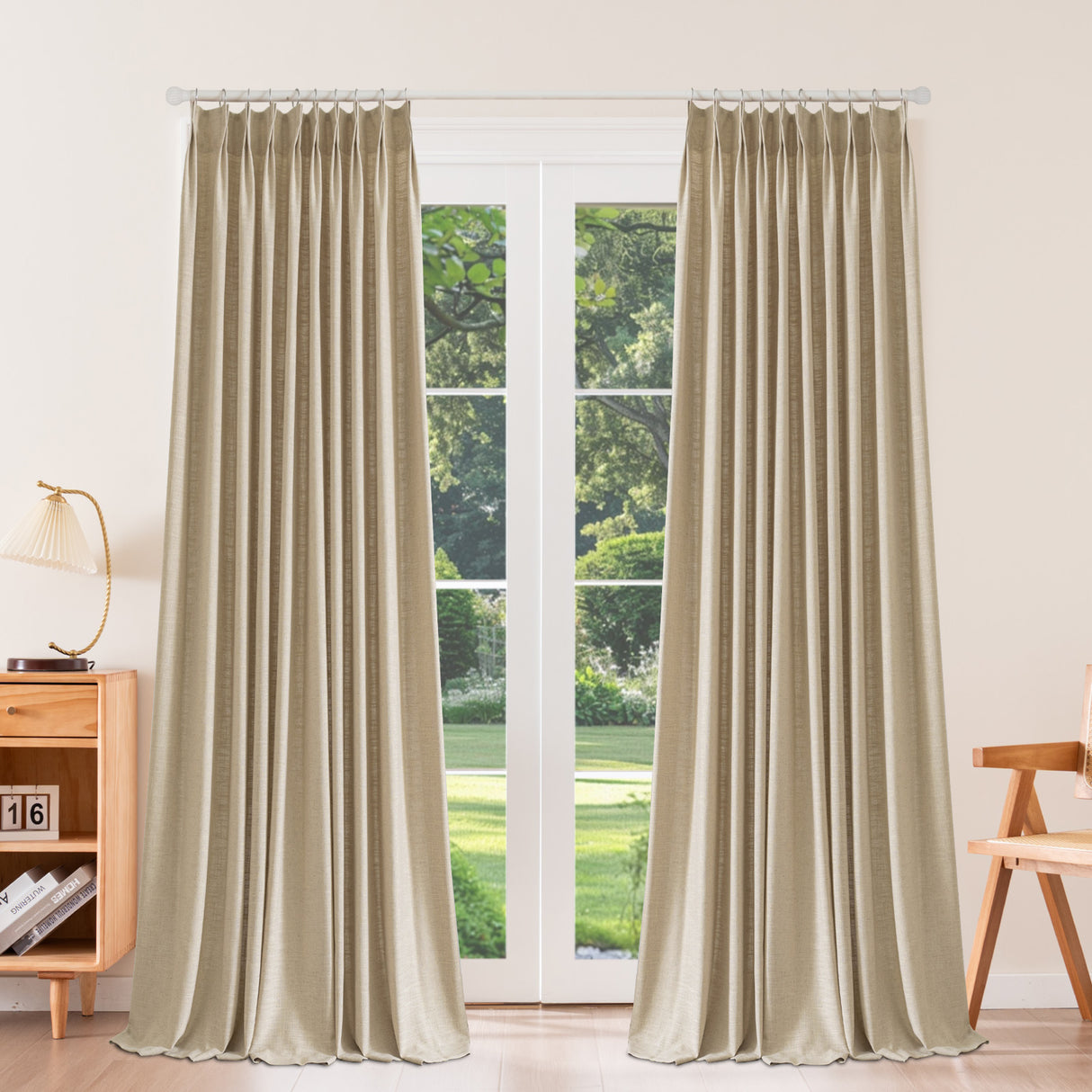 Caelis Heavyweight Cotton Blended Drapery Pleated